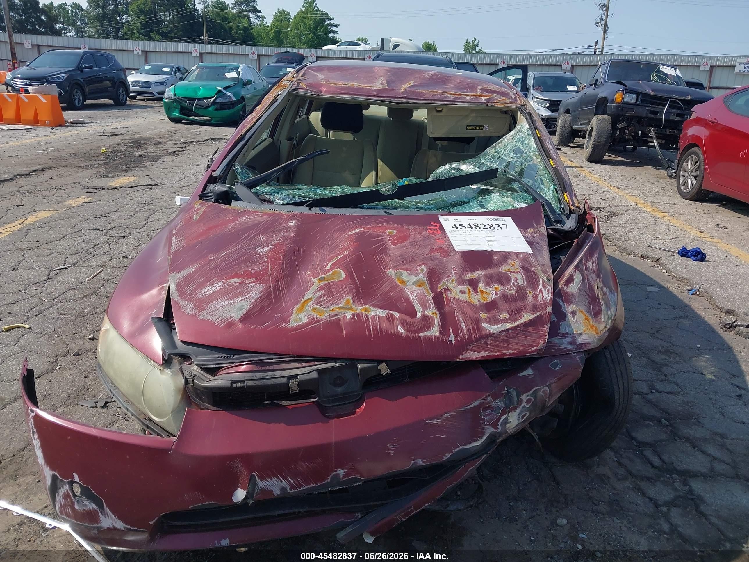 2008 Honda Civic Lx Maroon vin: 2HGFA16518H528896