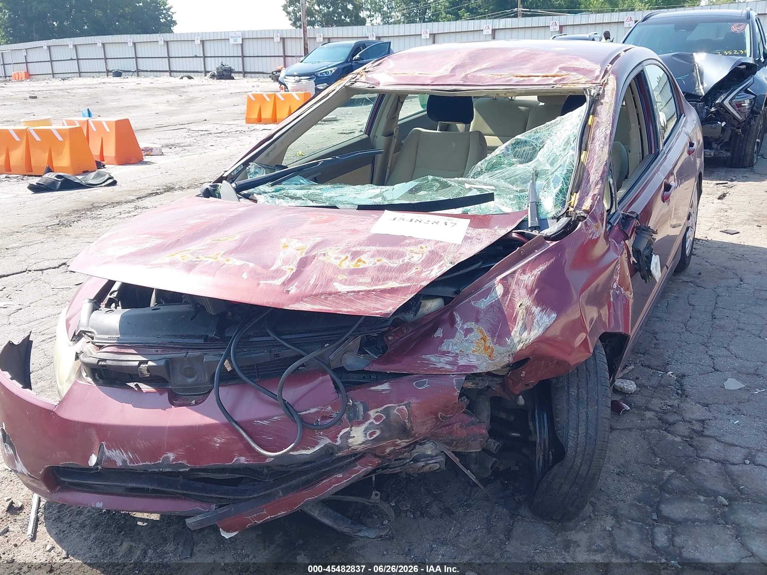 2008 Honda Civic Lx Maroon vin: 2HGFA16518H528896