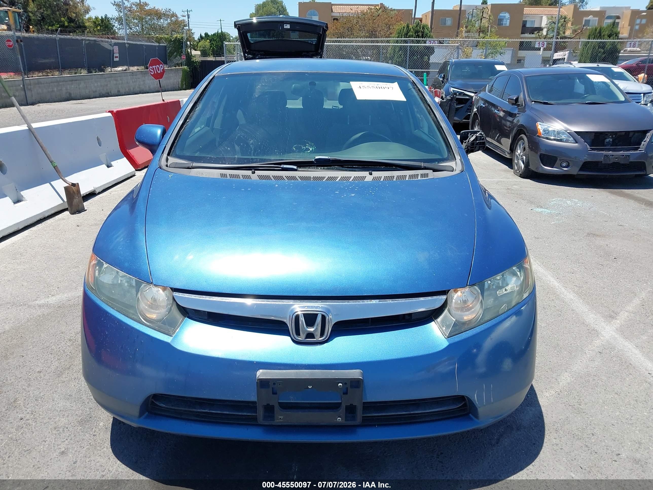 2008 Honda Civic Lx Blue vin: 2HGFA16518H537047