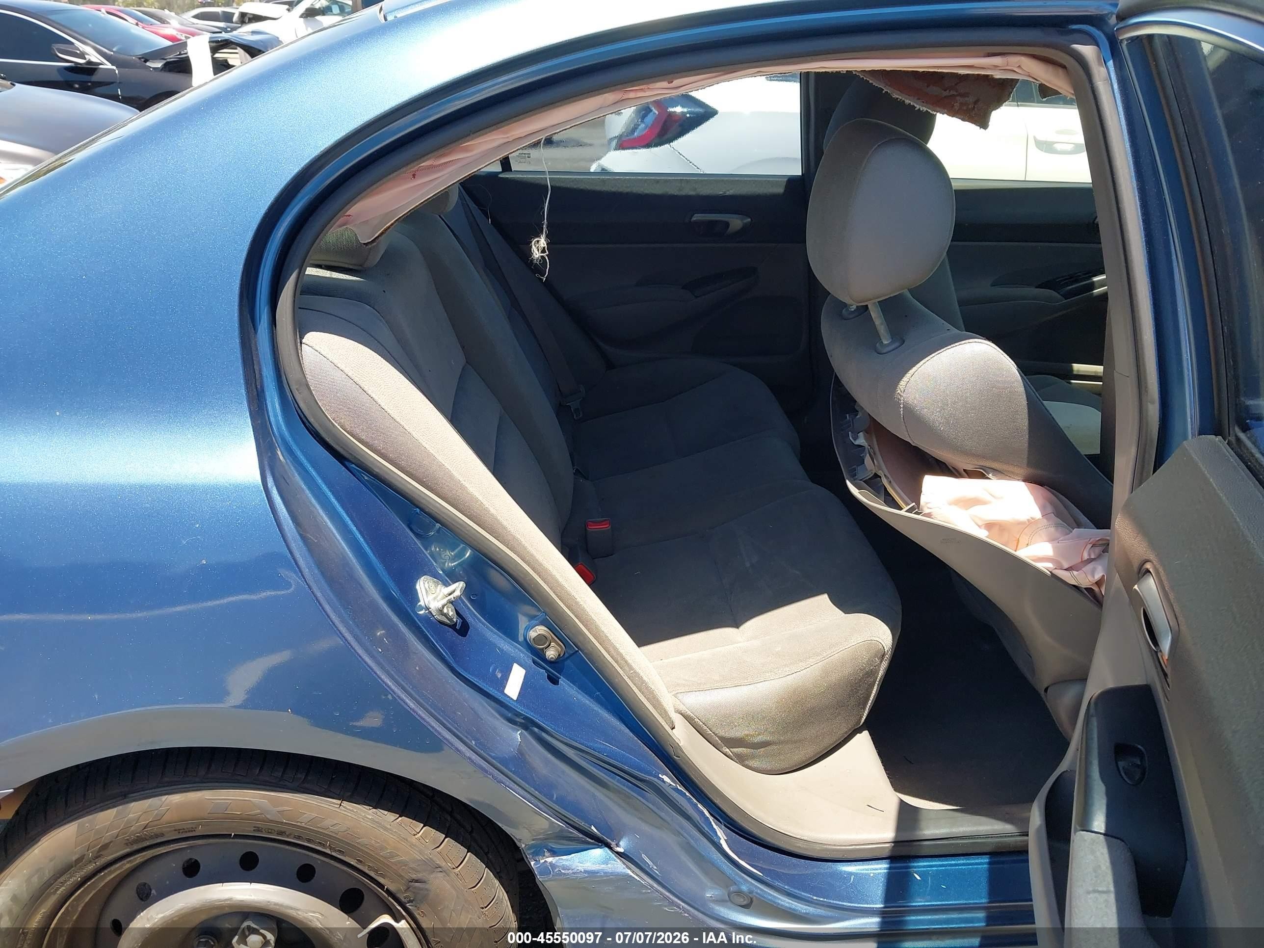 2008 Honda Civic Lx Blue vin: 2HGFA16518H537047