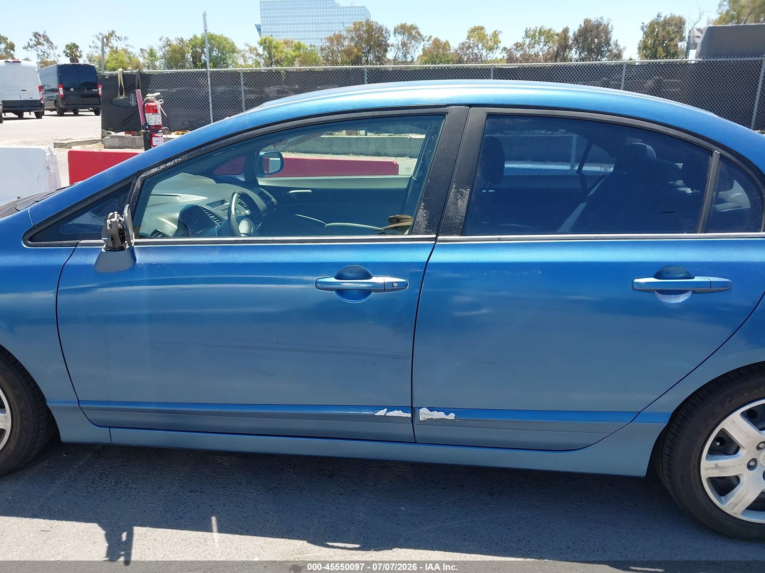 2008 Honda Civic Lx Blue vin: 2HGFA16518H537047