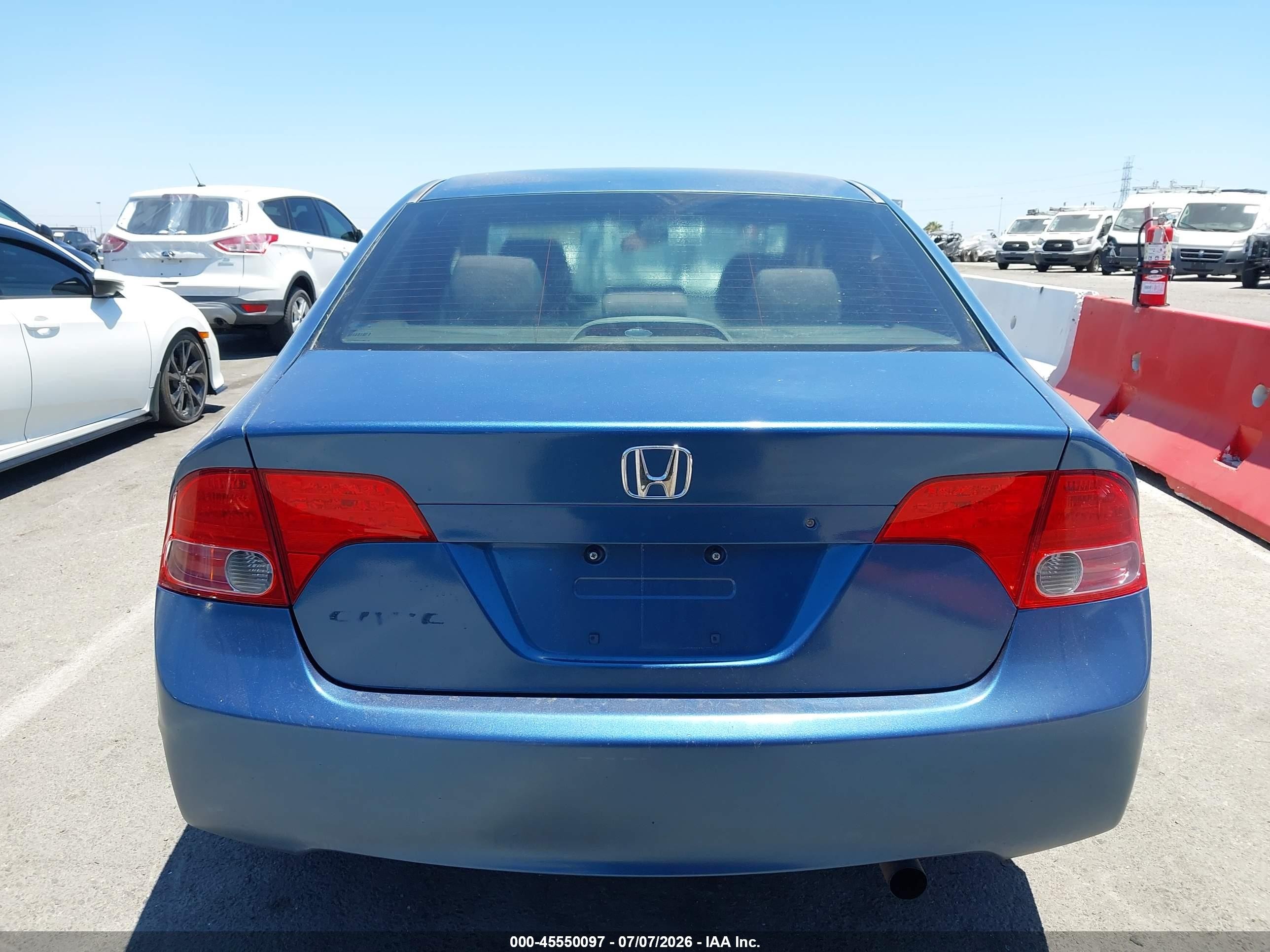 2008 Honda Civic Lx Blue vin: 2HGFA16518H537047