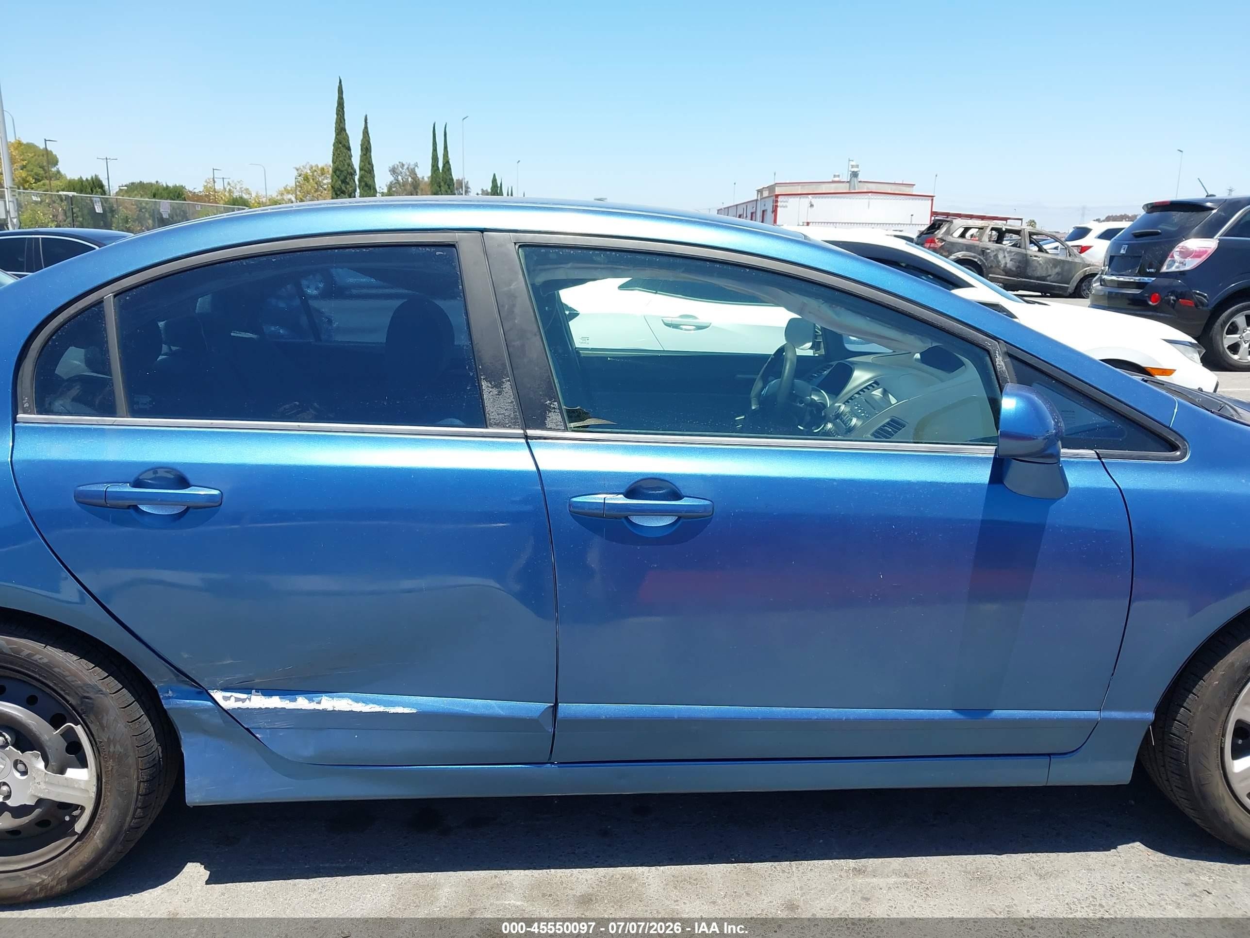 2008 Honda Civic Lx Blue vin: 2HGFA16518H537047