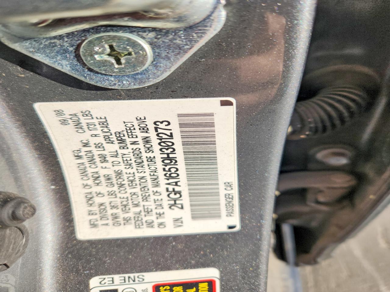 2009 Honda Civic Lx Gray vin: 2HGFA16519H301273