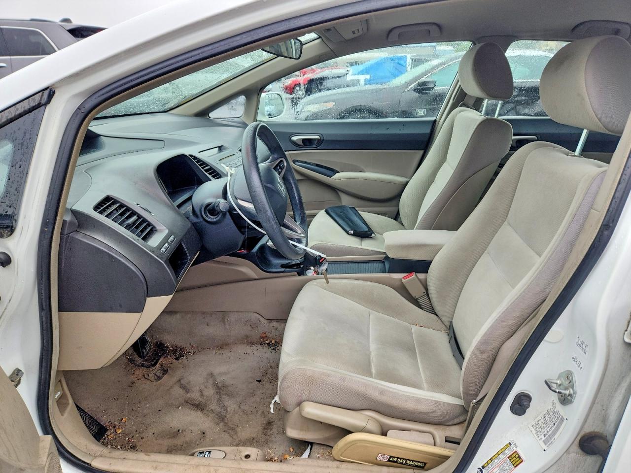 2009 Honda Civic Lx White vin: 2HGFA16519H339523