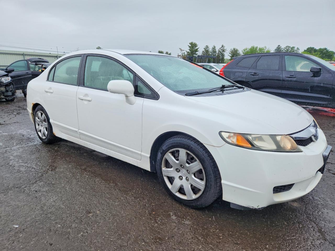 2009 Honda Civic Lx White vin: 2HGFA16519H339523