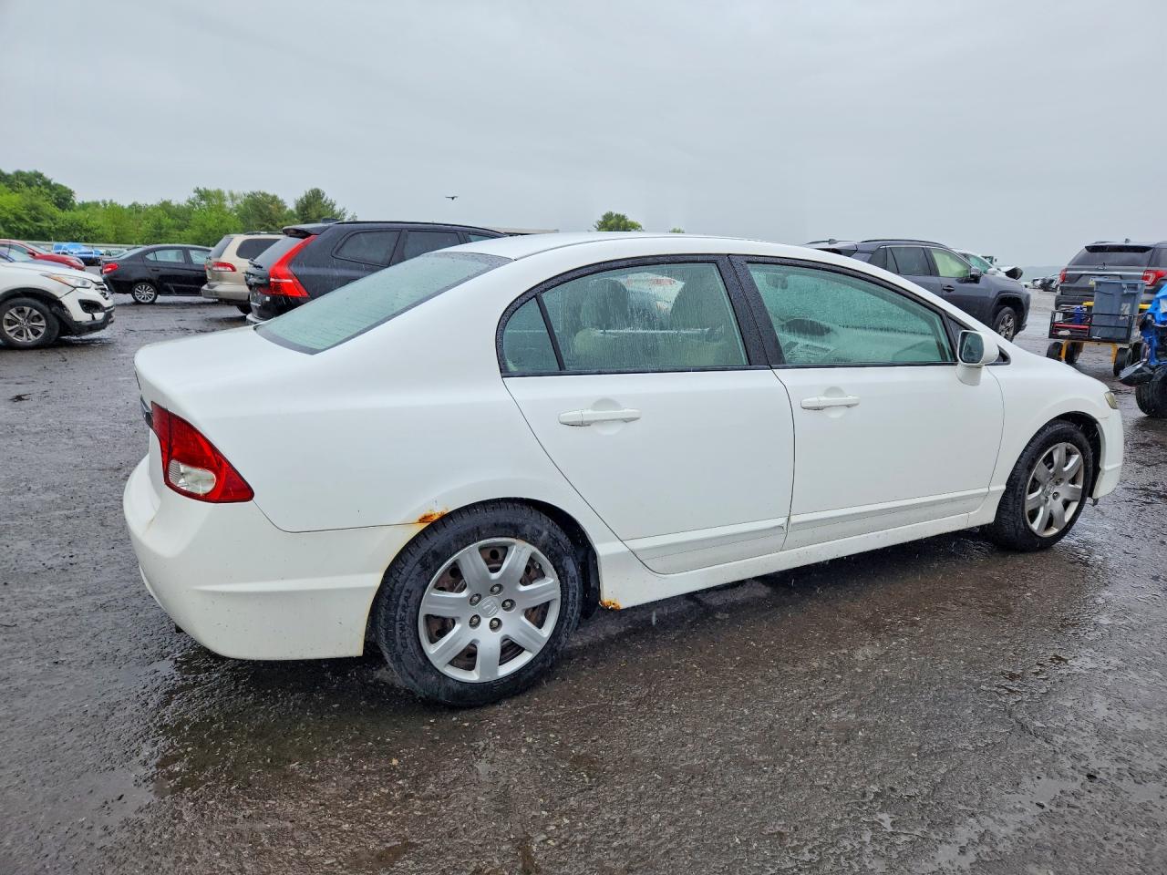 2009 Honda Civic Lx White vin: 2HGFA16519H339523