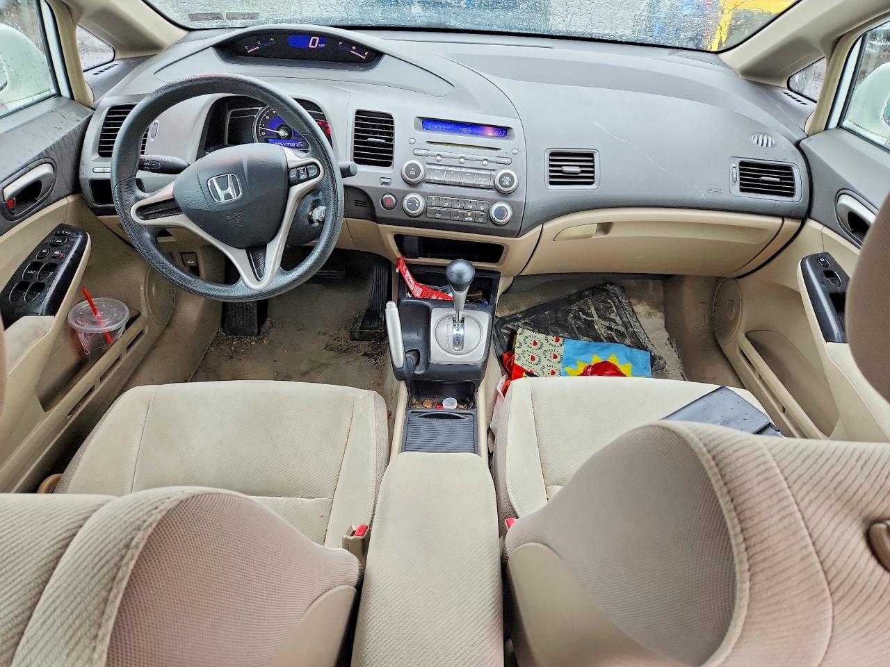 2009 Honda Civic Lx White vin: 2HGFA16519H339523