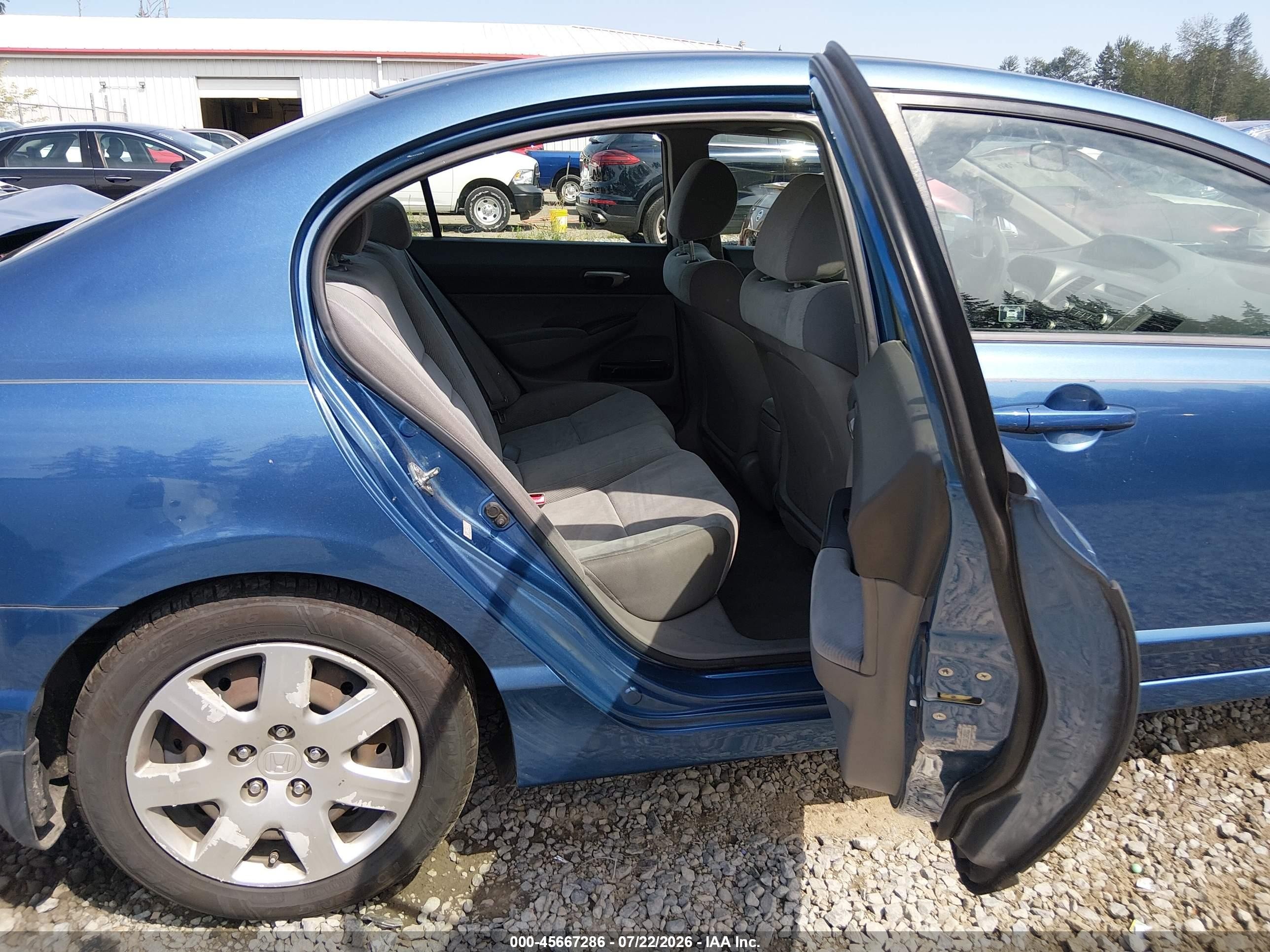2009 Honda Civic Lx Blue vin: 2HGFA16519H345001