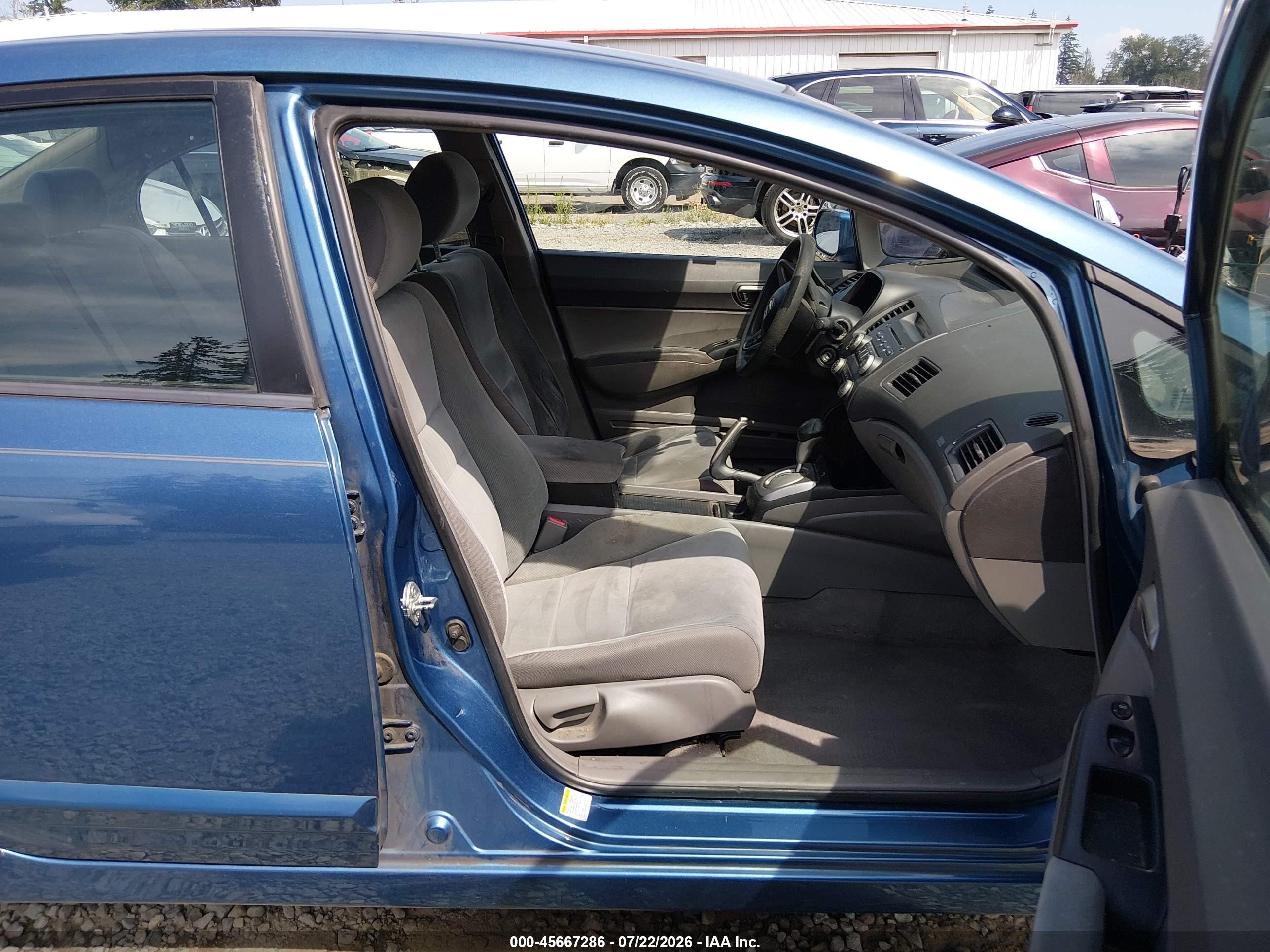 2009 Honda Civic Lx Blue vin: 2HGFA16519H345001