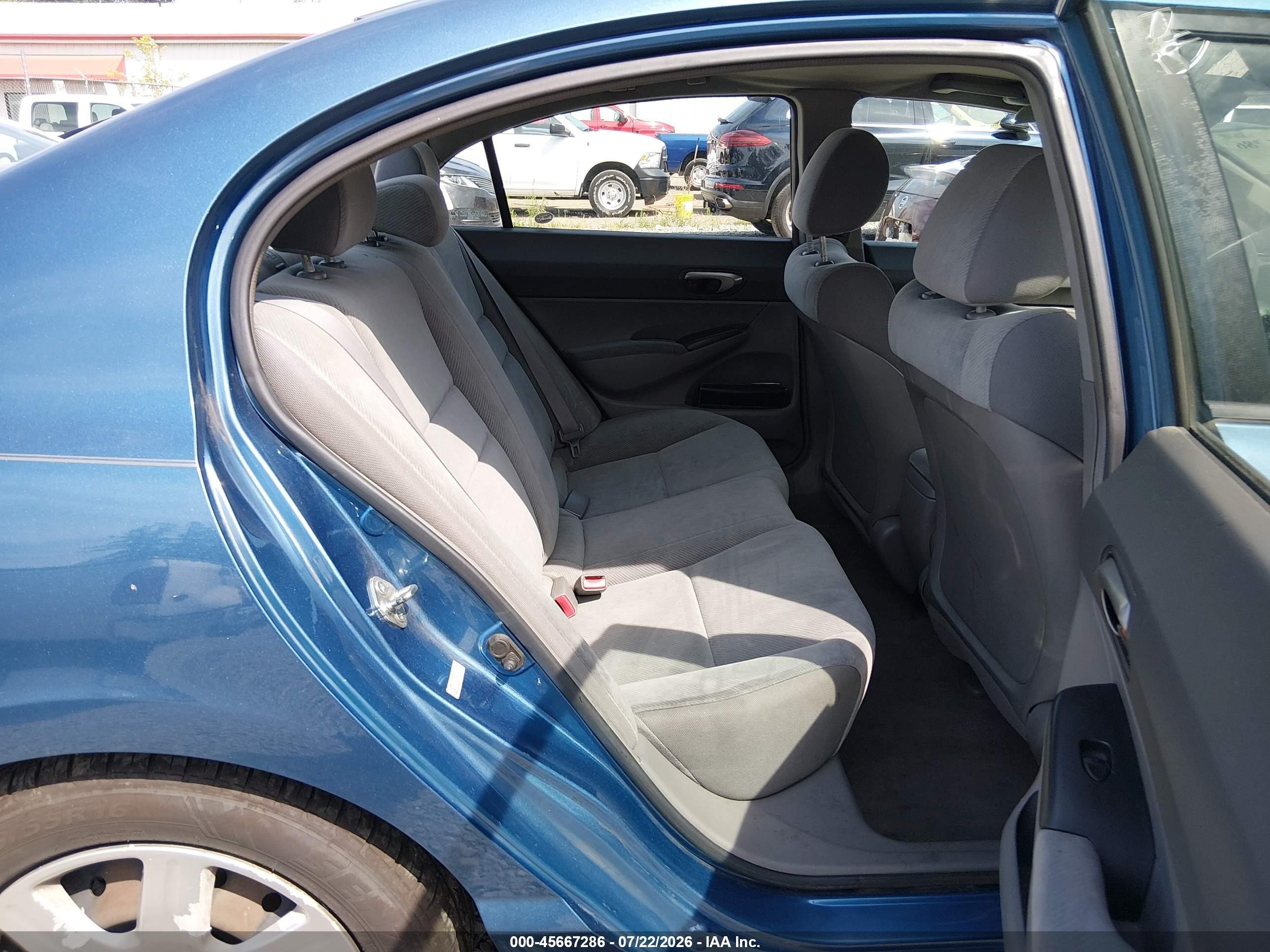 2009 Honda Civic Lx Blue vin: 2HGFA16519H345001