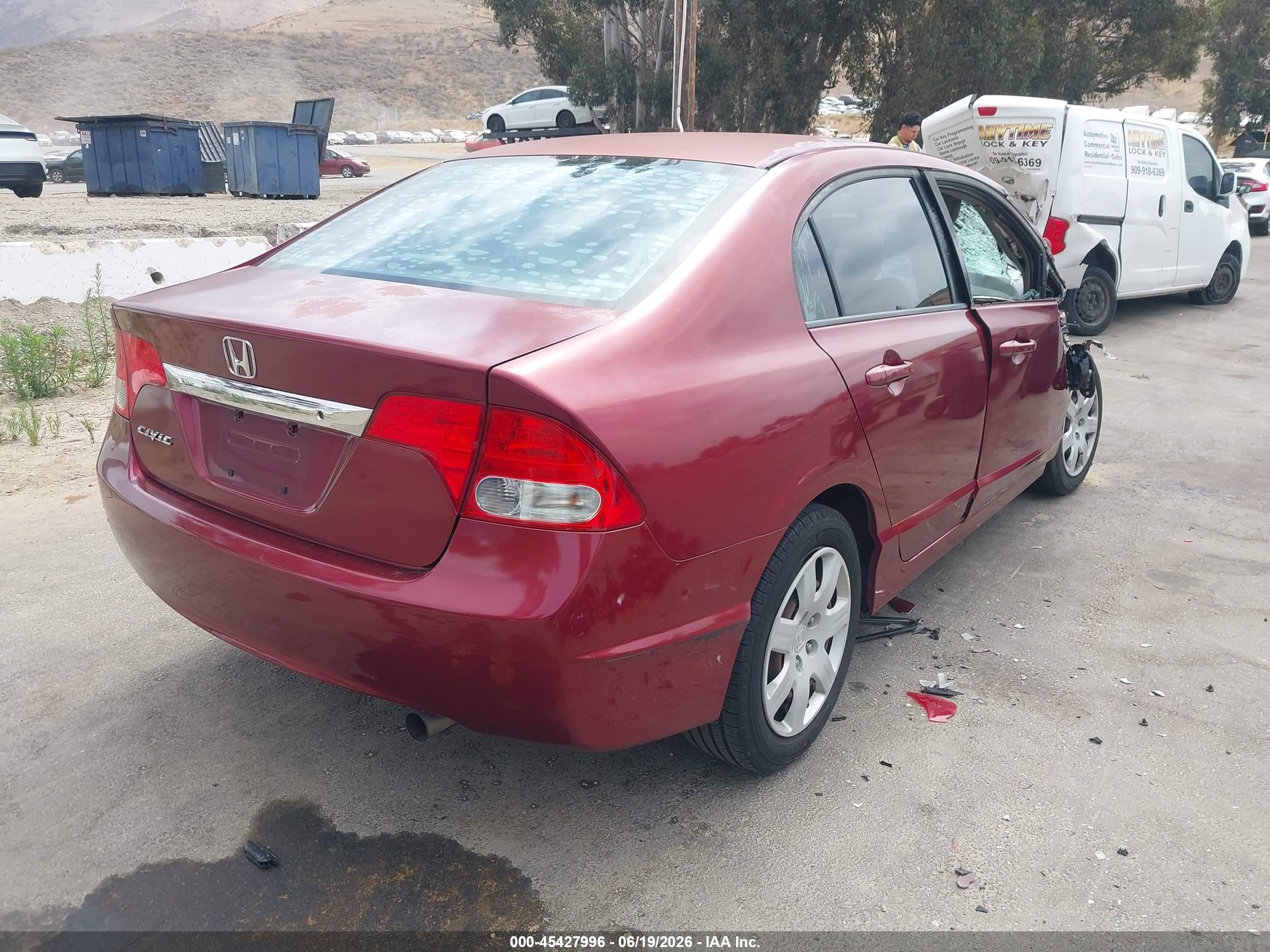 2009 Honda Civic Lx Красный vin: 2HGFA16519H364843