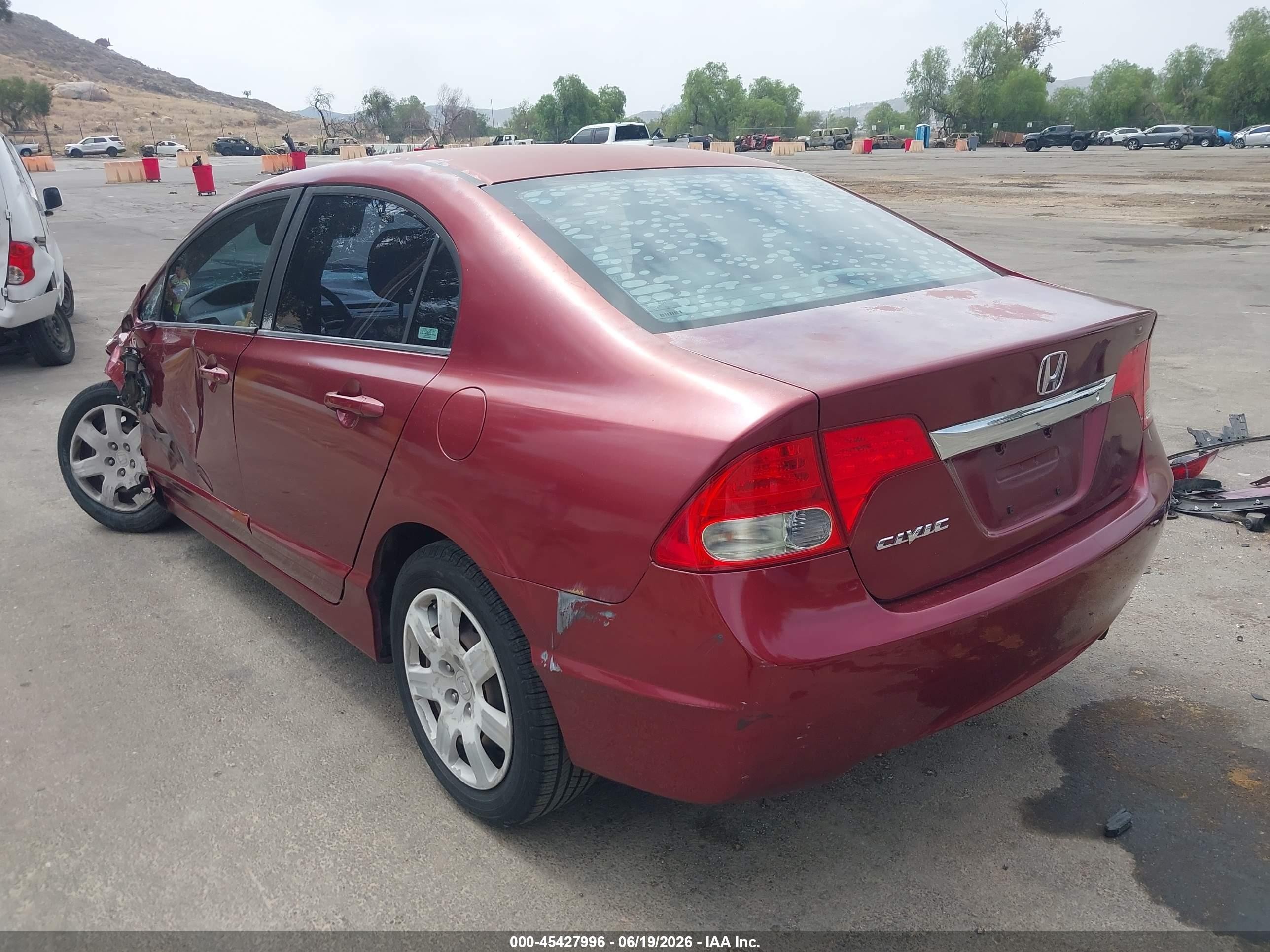 2009 Honda Civic Lx Красный vin: 2HGFA16519H364843