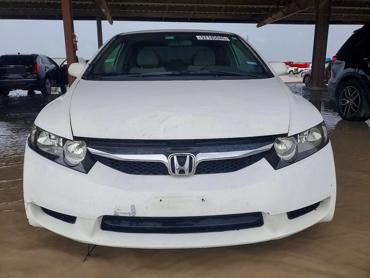 2009 Honda Civic Lx White vin: 2HGFA16519H365071