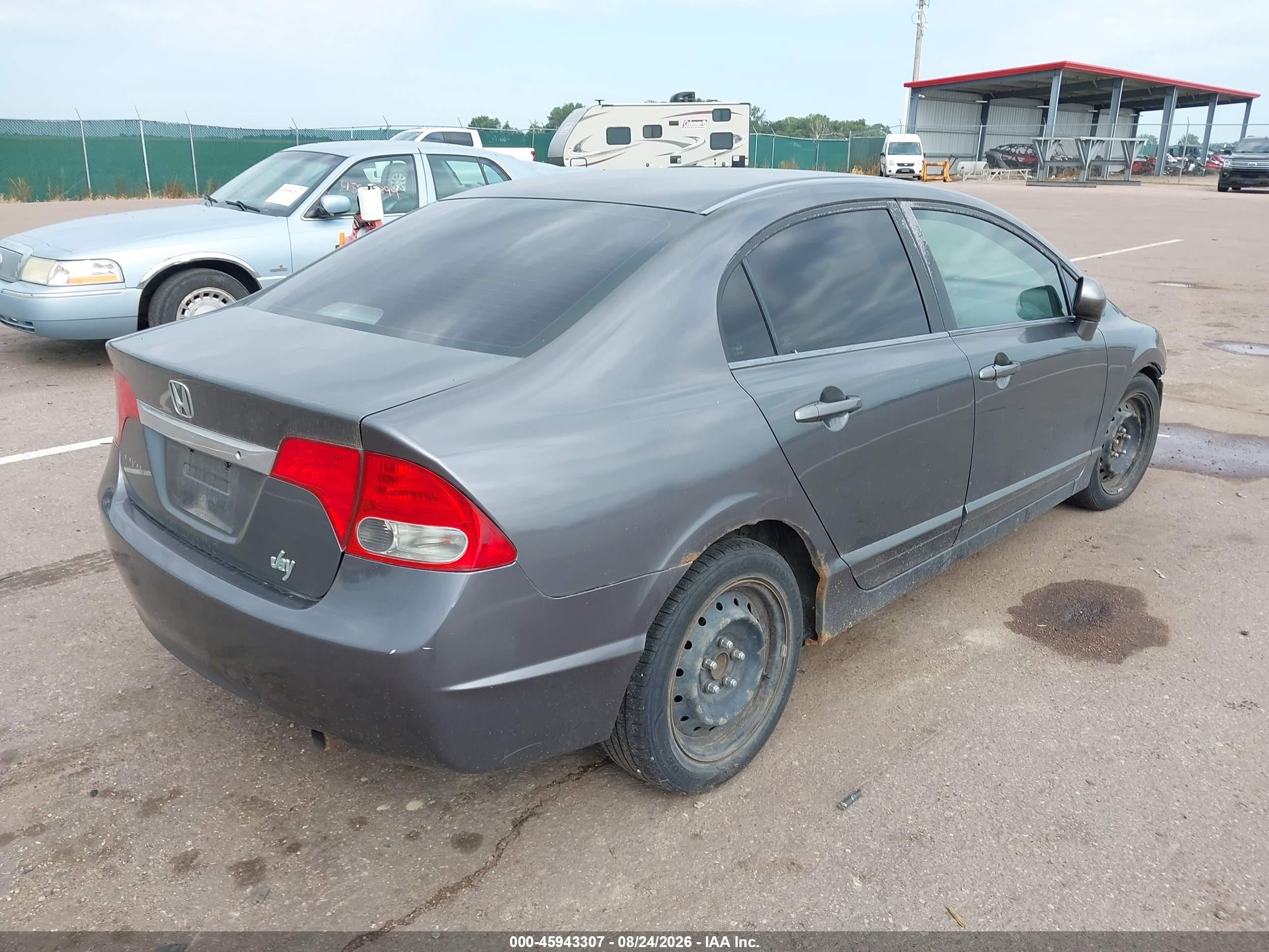 2009 Honda Civic Lx Gray vin: 2HGFA16519H367063