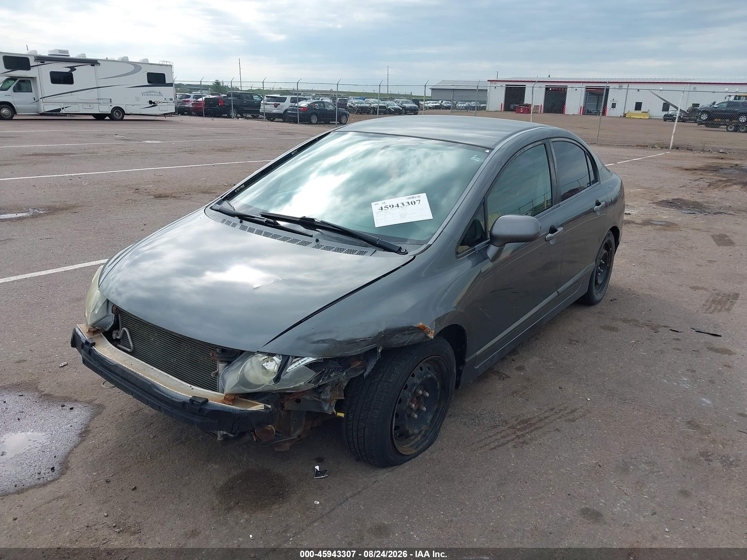 2009 Honda Civic Lx Gray vin: 2HGFA16519H367063
