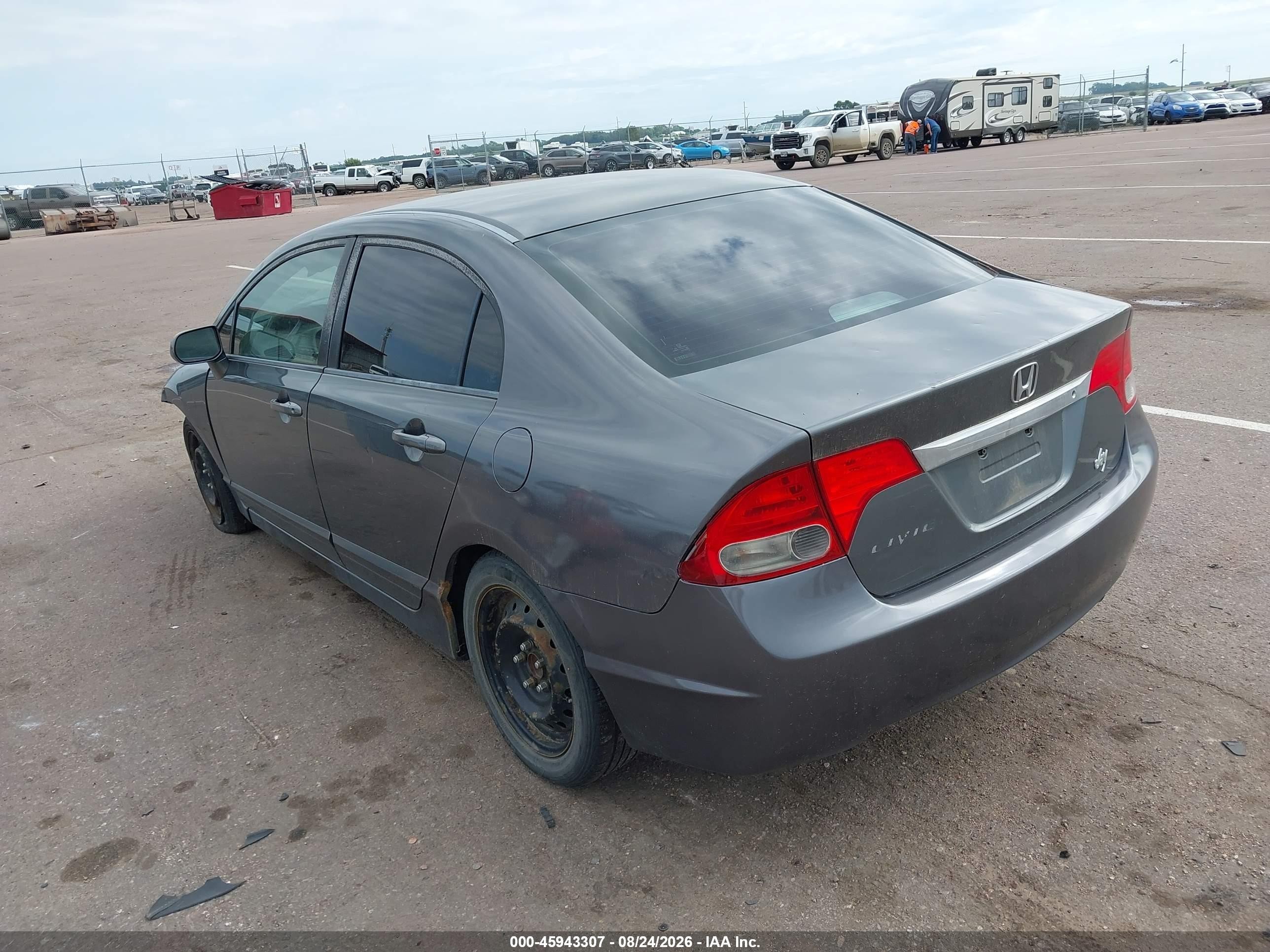 2009 Honda Civic Lx Gray vin: 2HGFA16519H367063