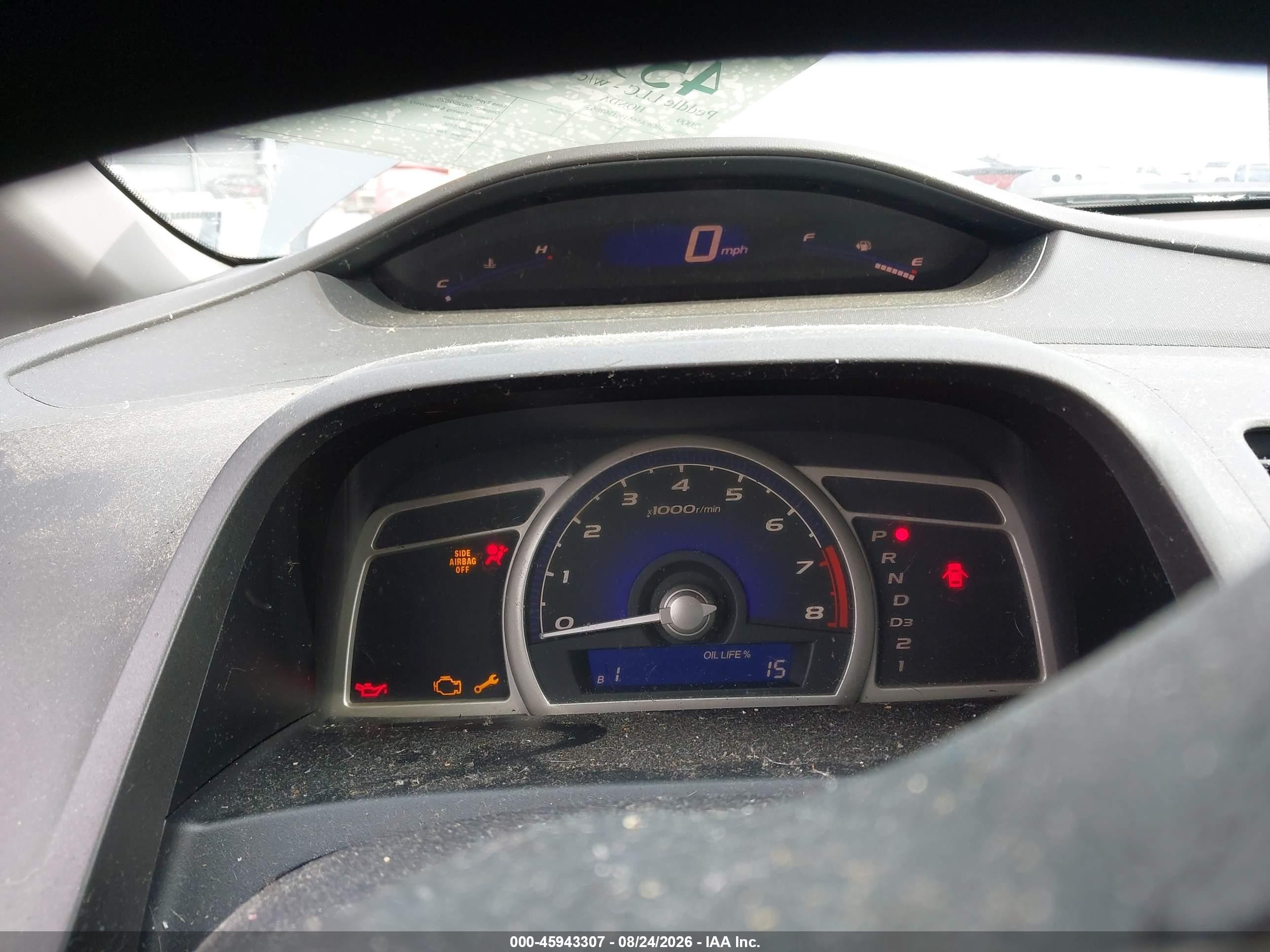 2009 Honda Civic Lx Gray vin: 2HGFA16519H367063