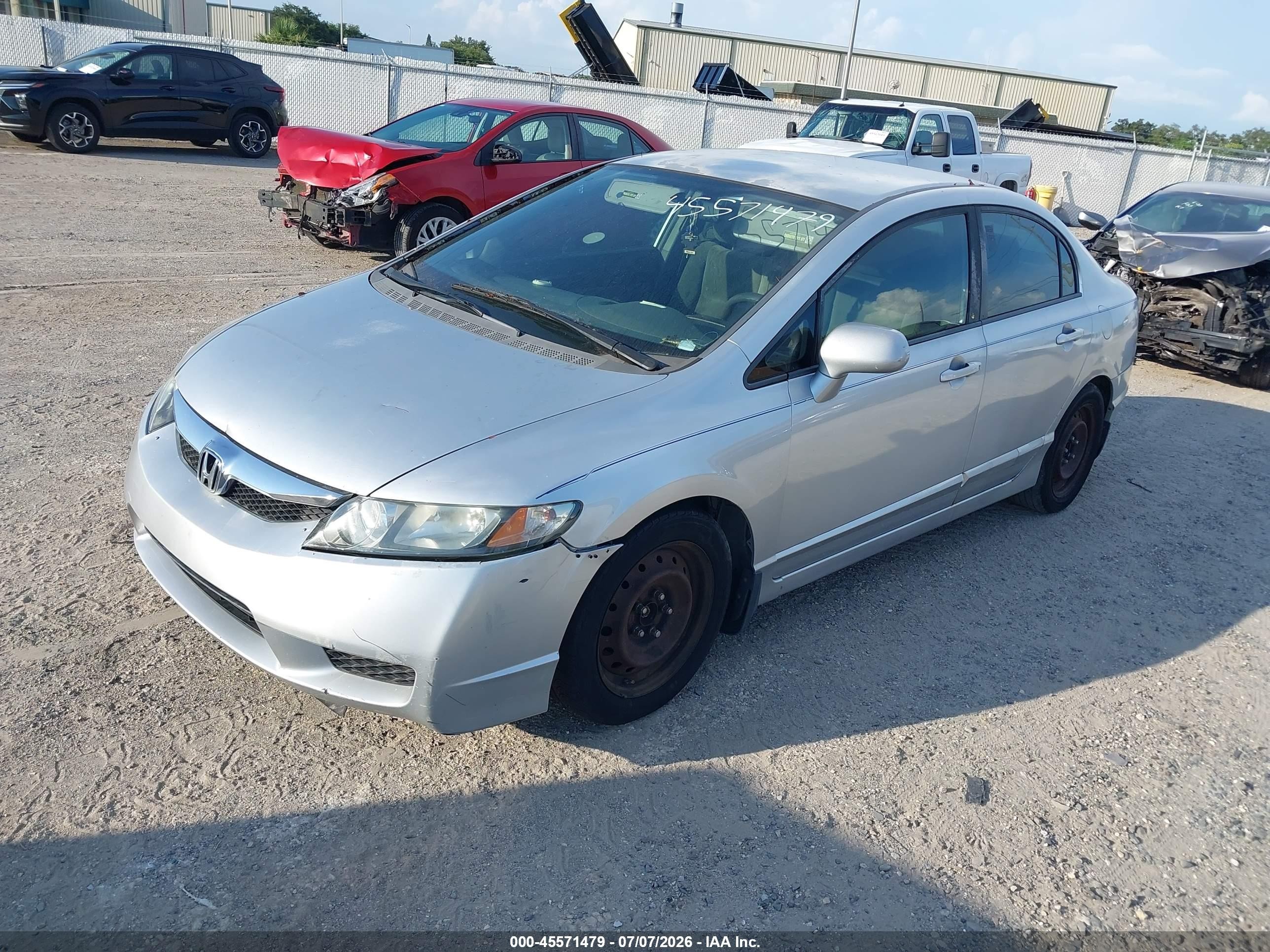 2009 Honda Civic Lx Silver vin: 2HGFA16519H518094