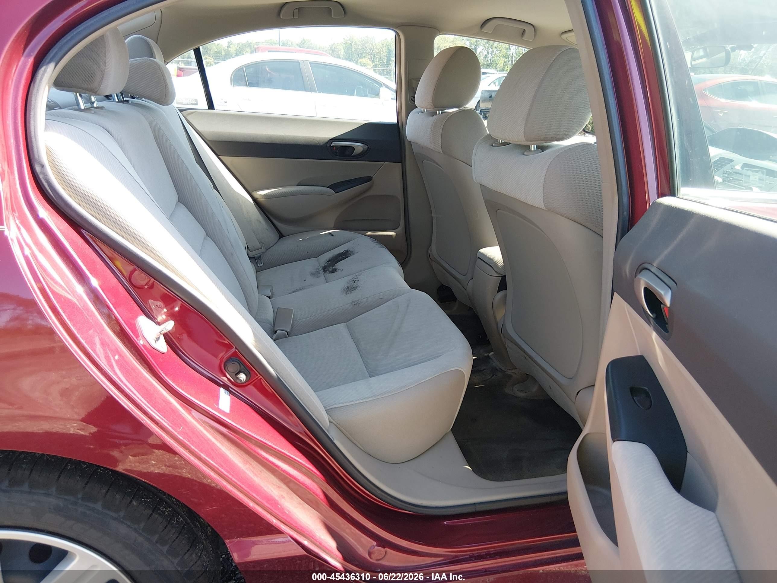 2009 Honda Civic Lx Red vin: 2HGFA16519H524526