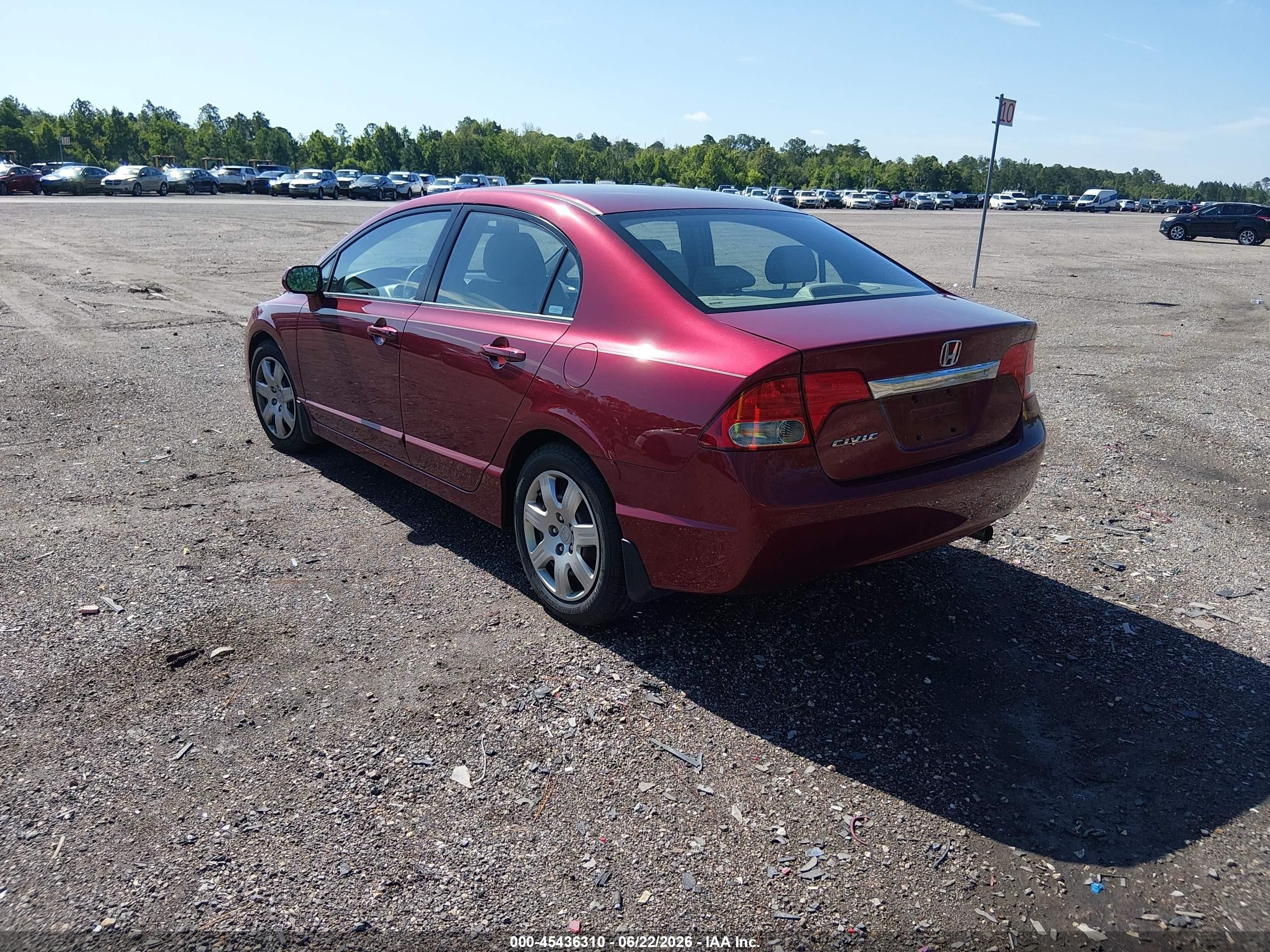2009 Honda Civic Lx Red vin: 2HGFA16519H524526
