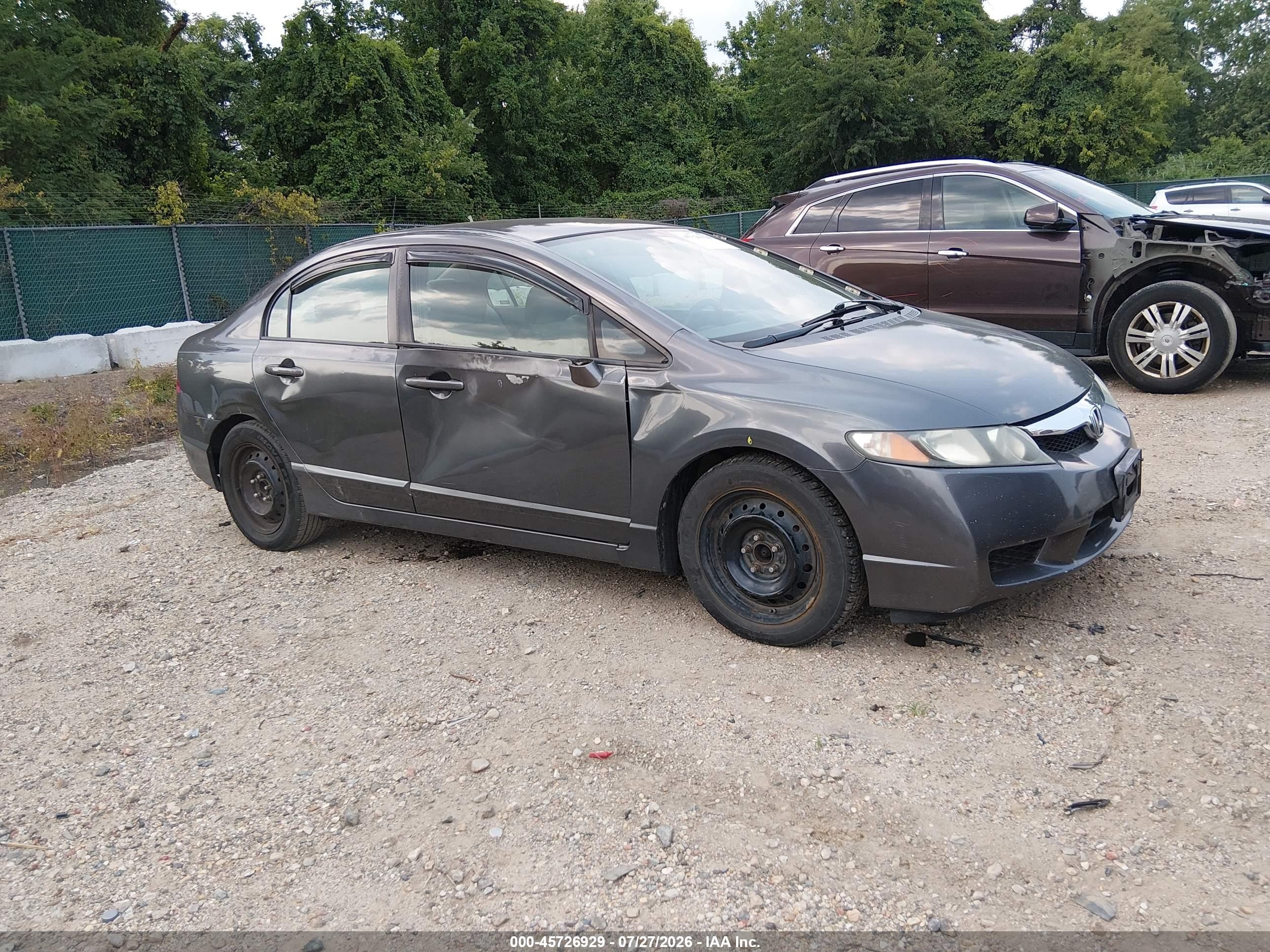2009 Honda Civic Lx Серый vin: 2HGFA16519H526082