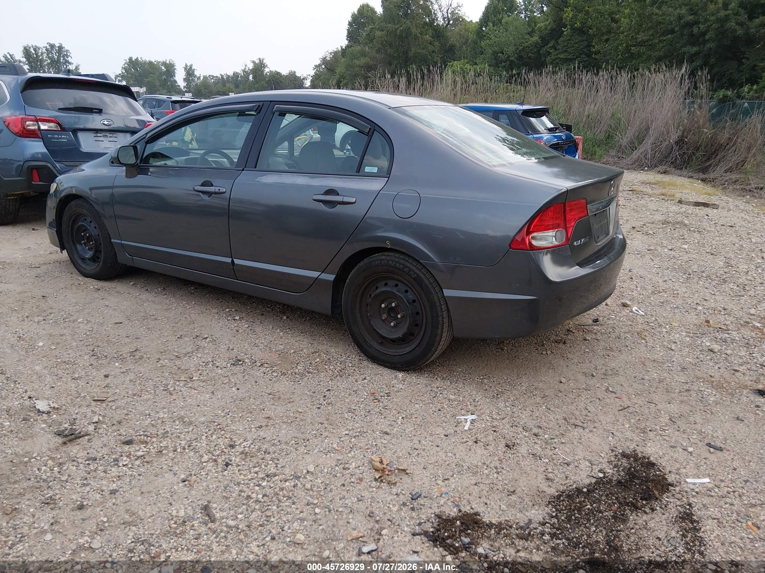 2009 Honda Civic Lx Серый vin: 2HGFA16519H526082