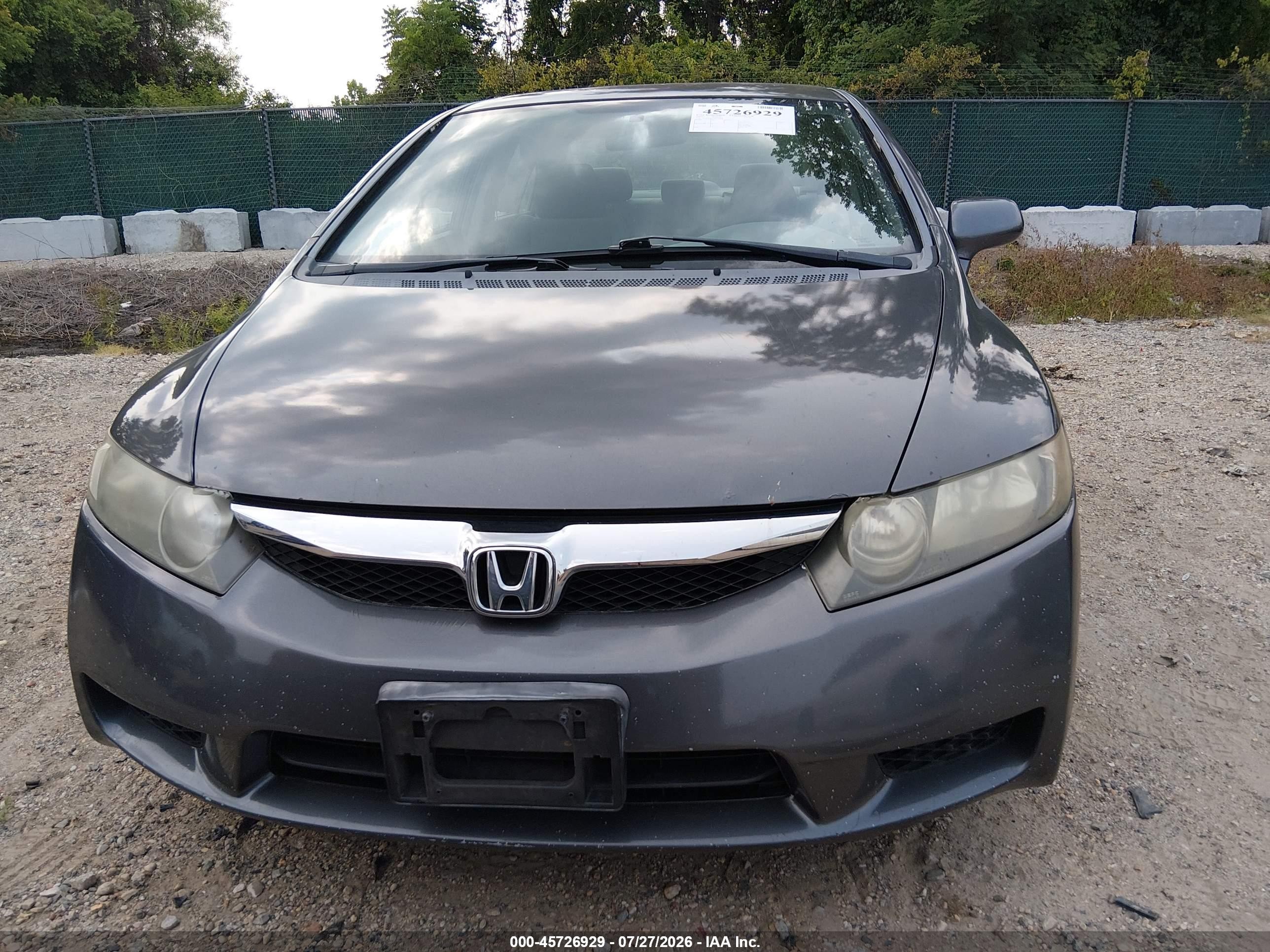 2009 Honda Civic Lx Серый vin: 2HGFA16519H526082