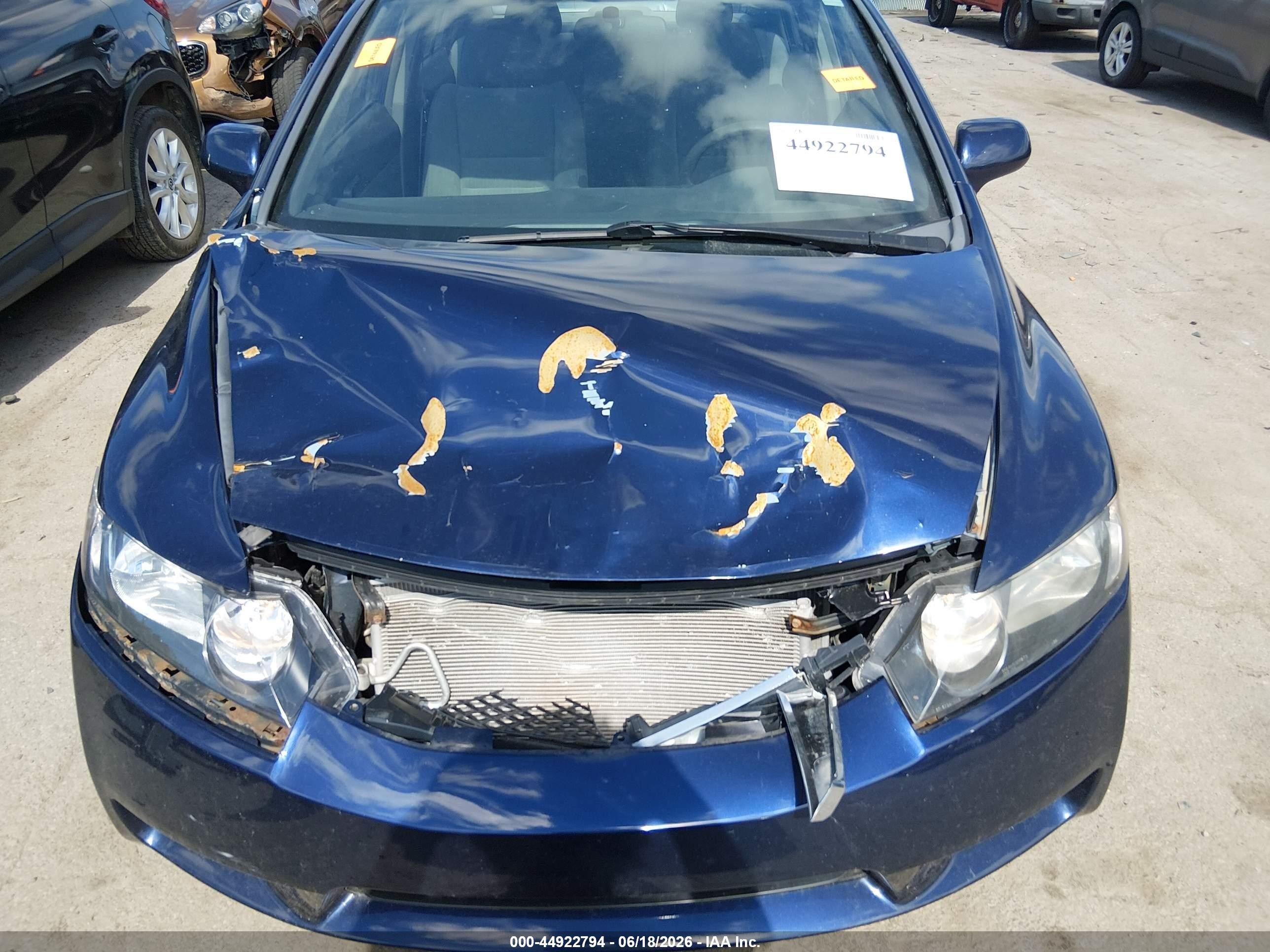 2009 Honda Civic Lx Blue vin: 2HGFA16519H544484