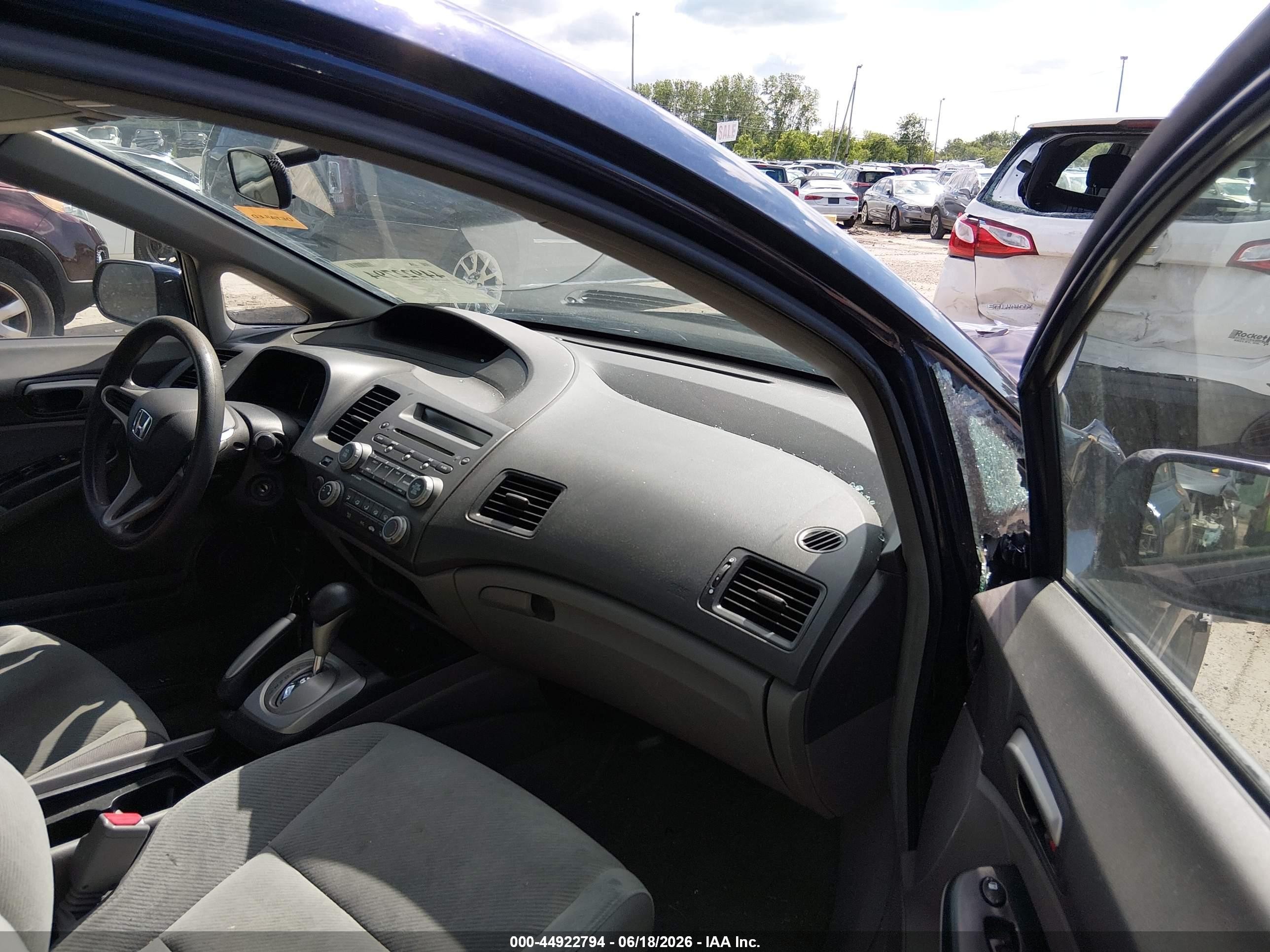 2009 Honda Civic Lx Blue vin: 2HGFA16519H544484