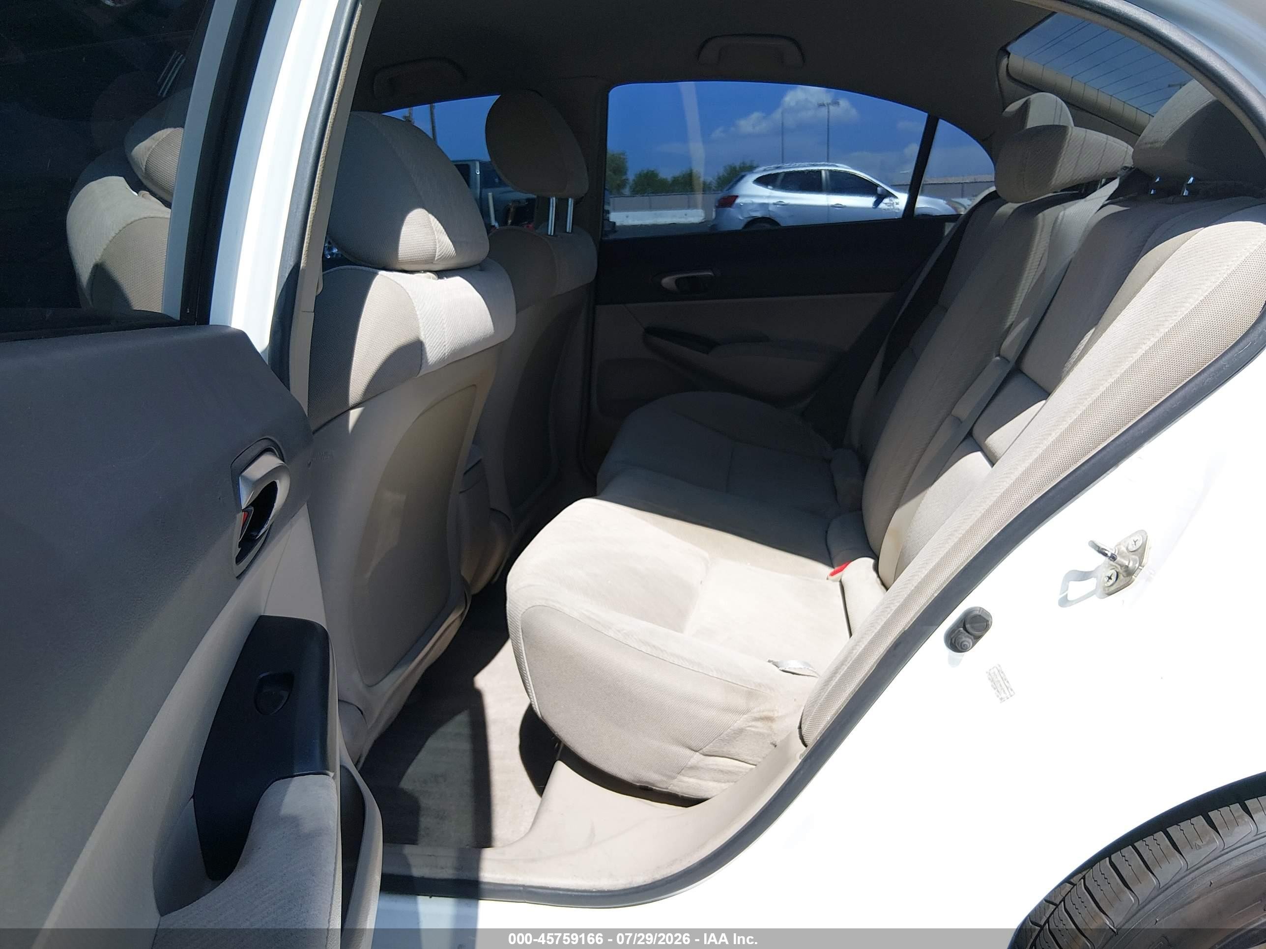 2009 Honda Civic Lx White vin: 2HGFA16519H547997
