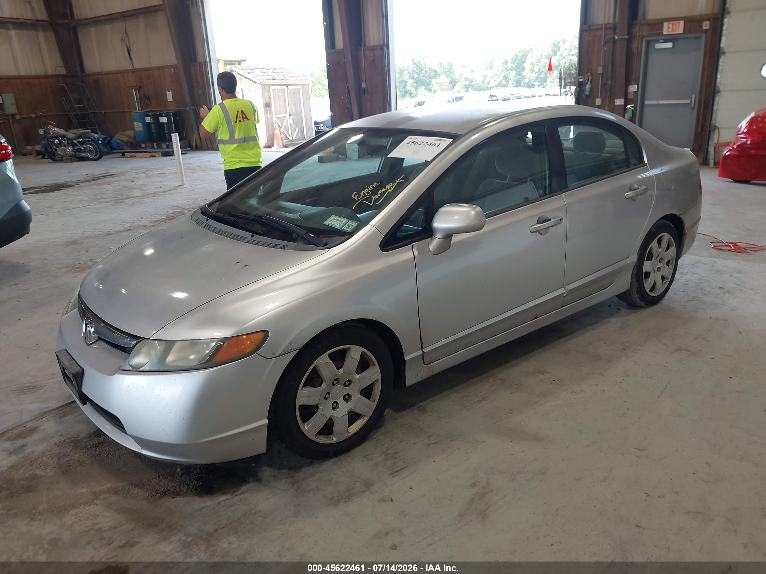 2006 Honda Civic Lx Silver vin: 2HGFA16526H502000