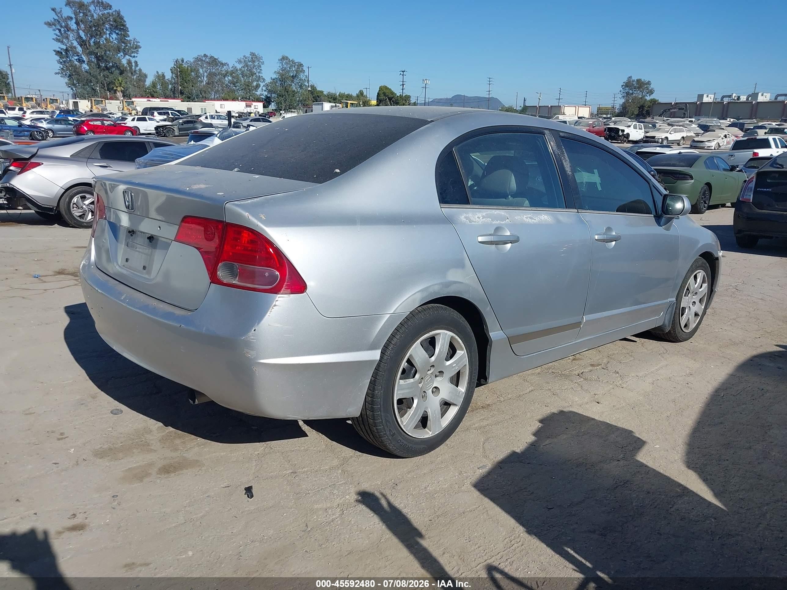 2006 Honda Civic Lx Silver vin: 2HGFA16526H507133