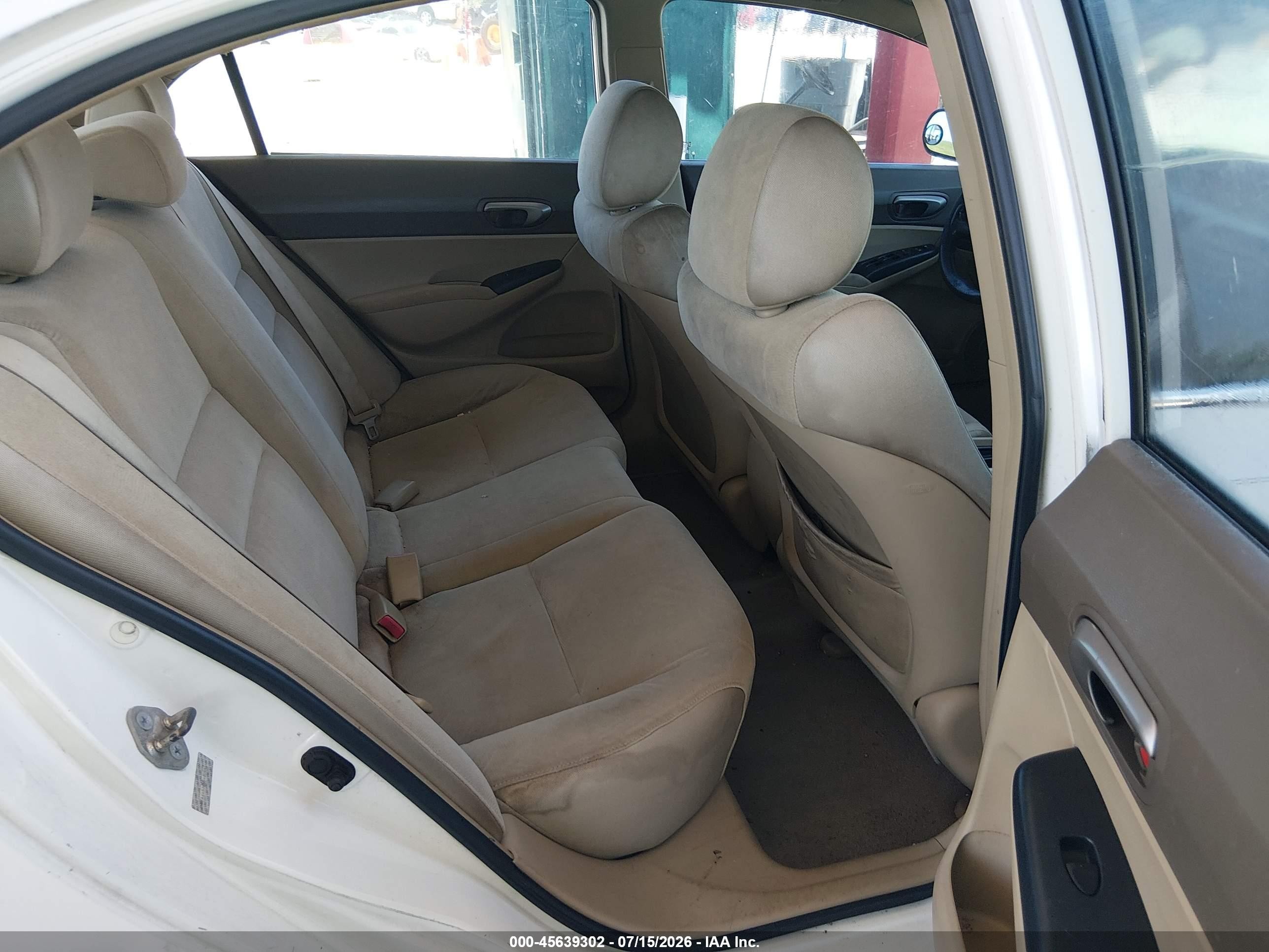 2006 Honda Civic Lx White vin: 2HGFA16526H510355