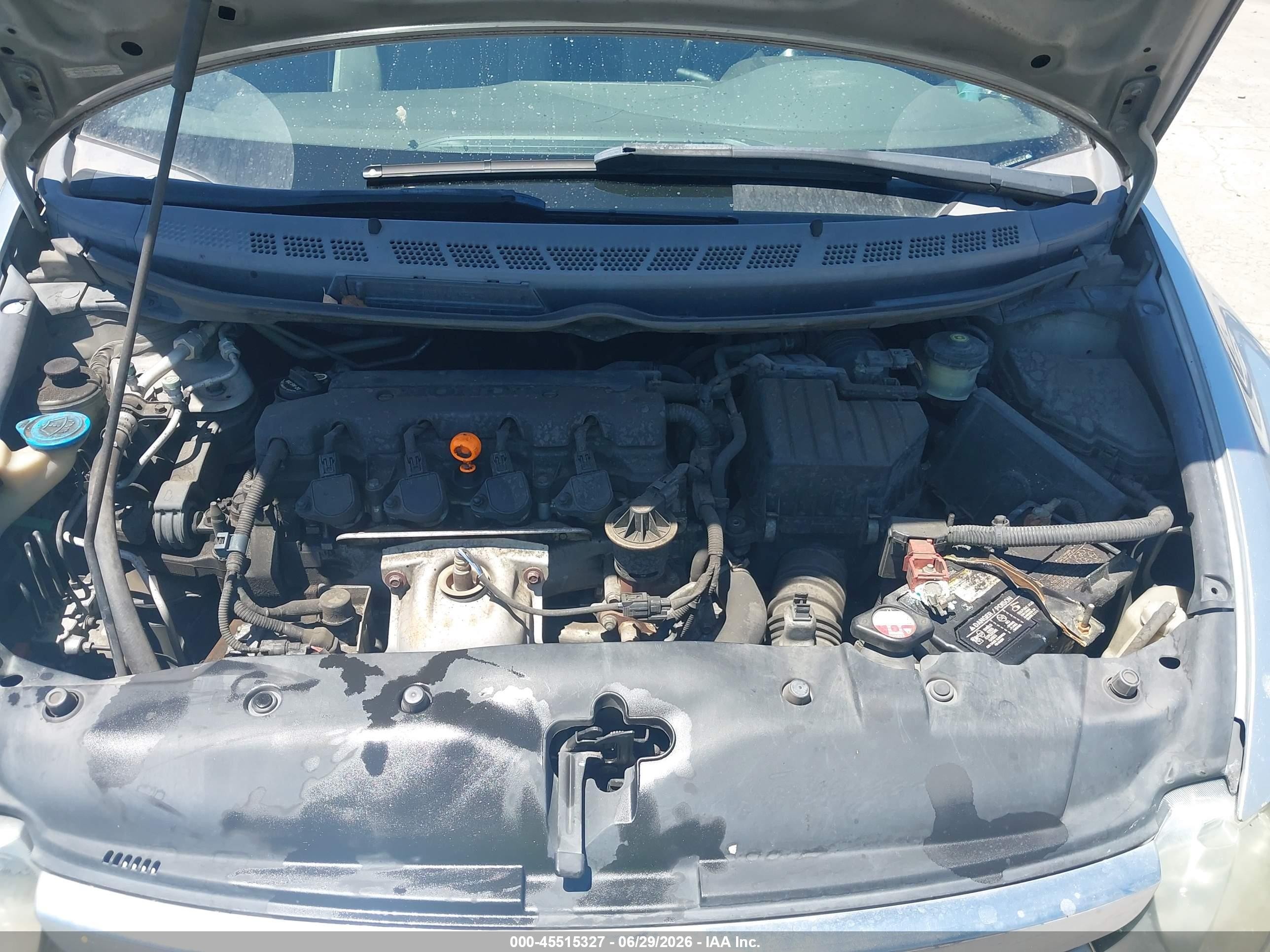 2006 Honda Civic Lx Gray vin: 2HGFA16526H521565