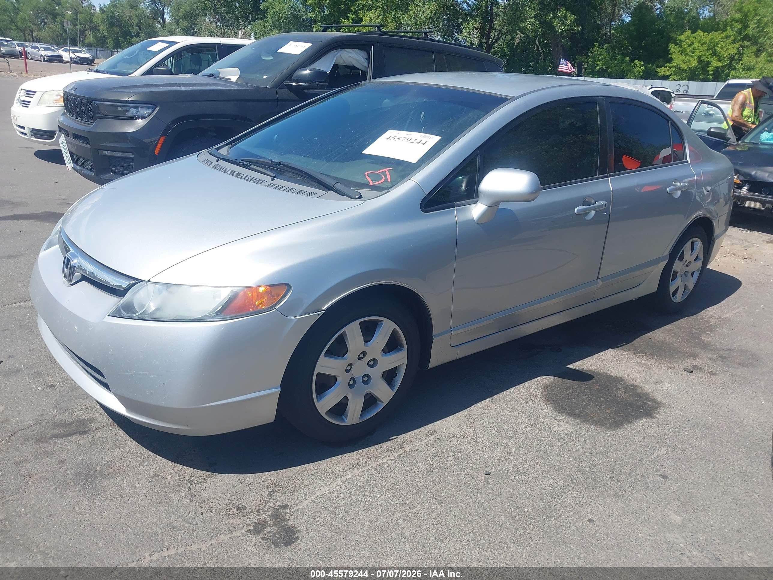 2007 Honda Civic Lx Silver vin: 2HGFA16527H309055