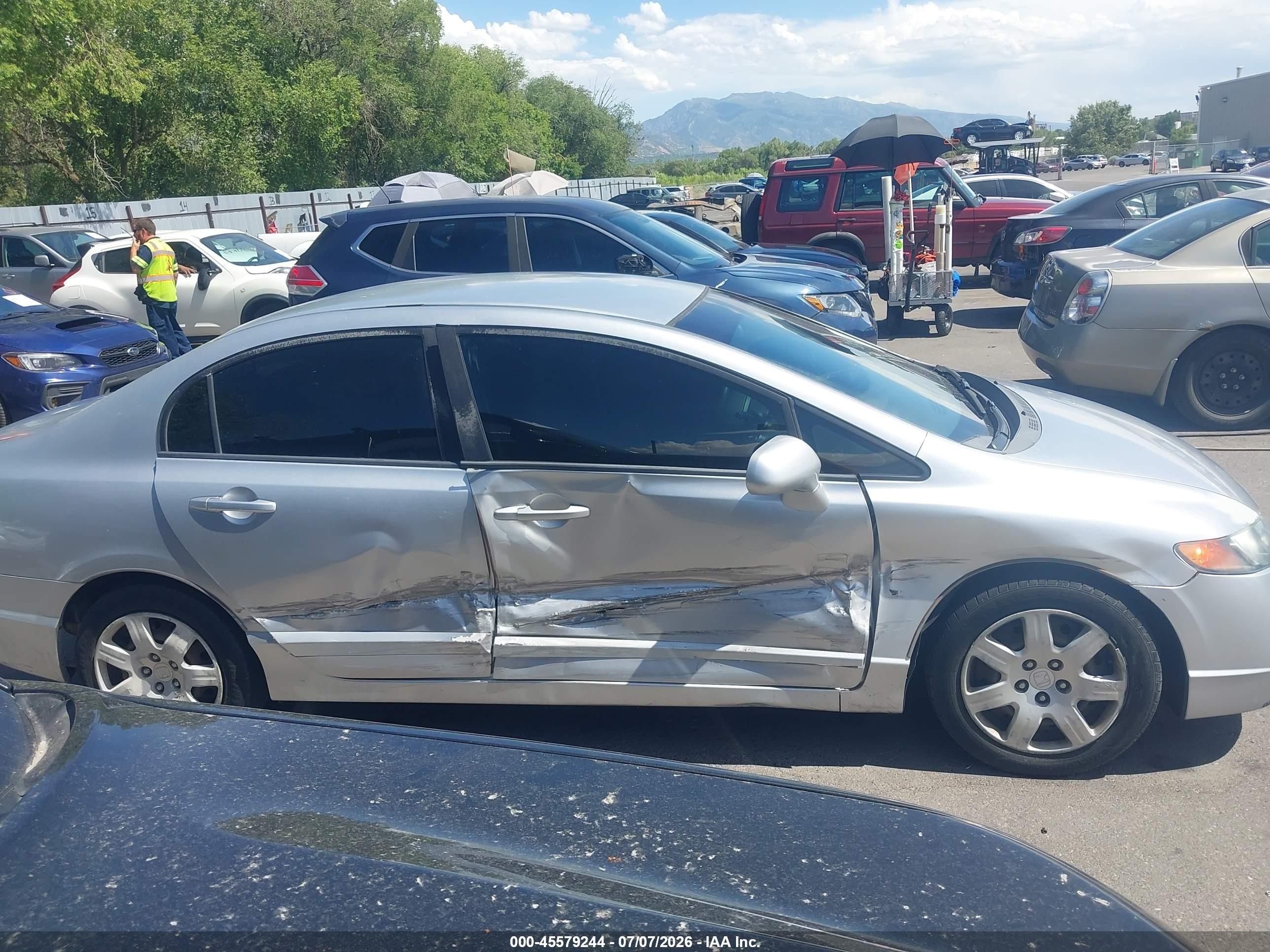 2007 Honda Civic Lx Silver vin: 2HGFA16527H309055