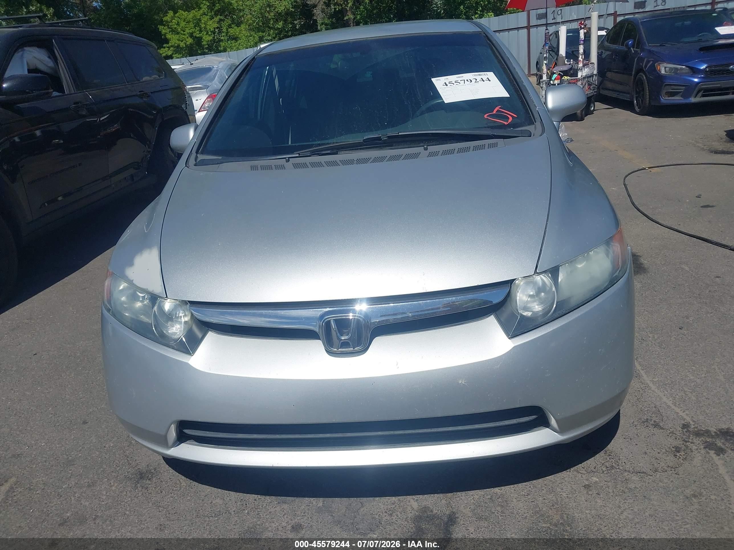 2007 Honda Civic Lx Silver vin: 2HGFA16527H309055