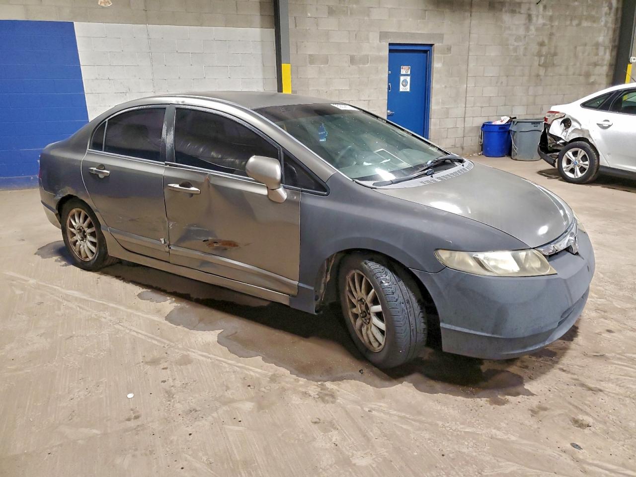 2007 Honda Civic Lx Gray vin: 2HGFA16527H310142
