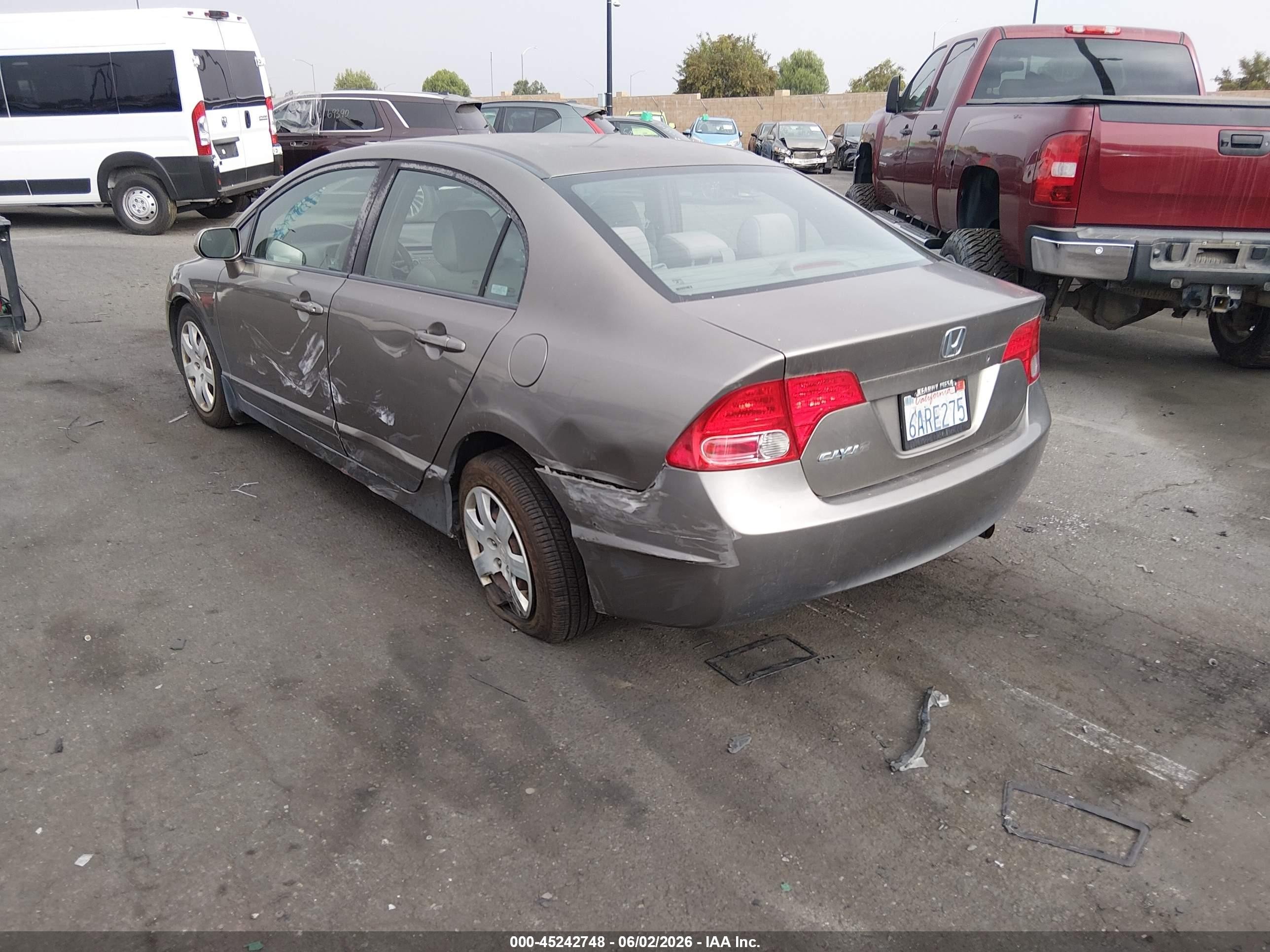 2007 Honda Civic Lx Gray vin: 2HGFA16527H311596