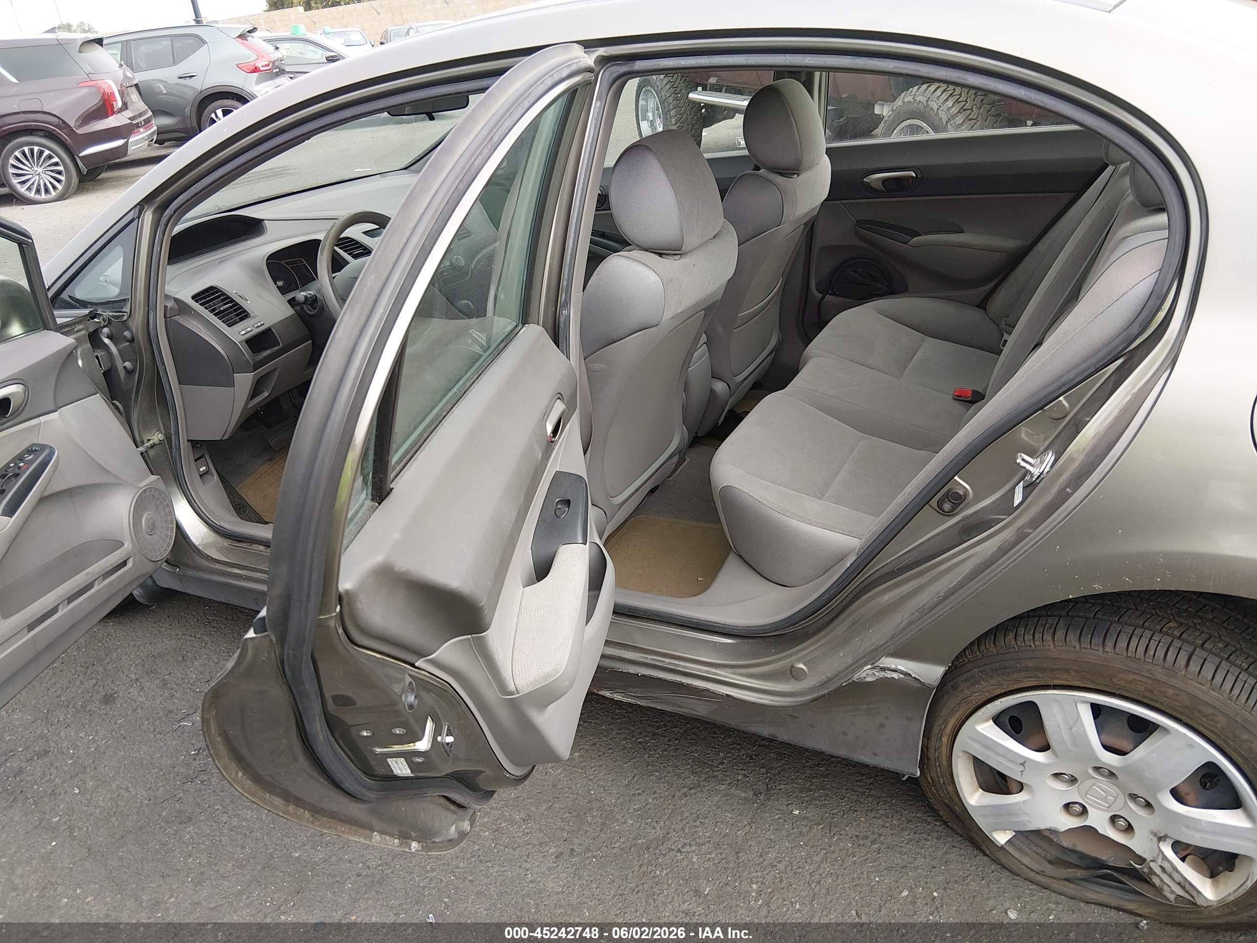 2007 Honda Civic Lx Gray vin: 2HGFA16527H311596