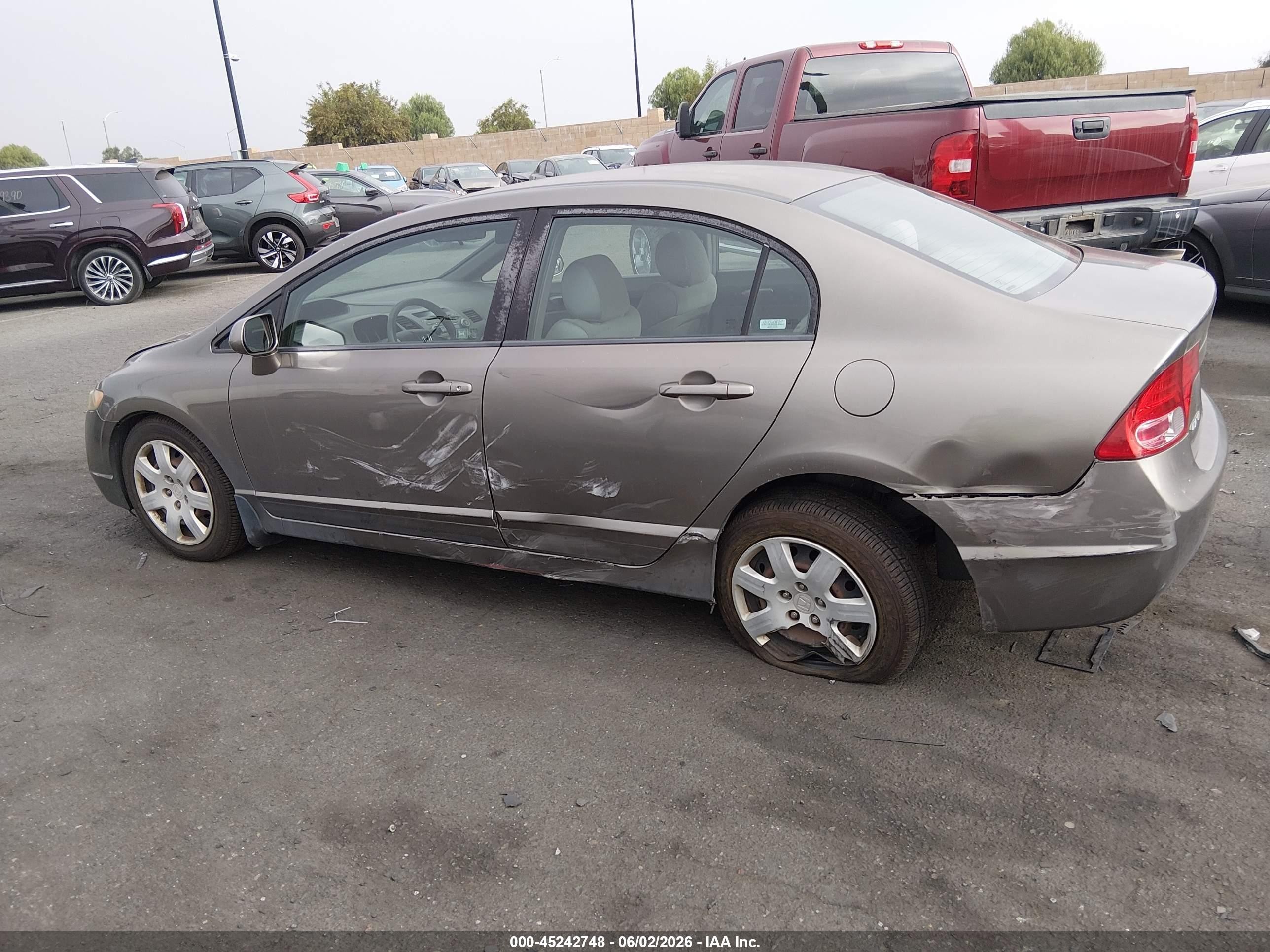 2007 Honda Civic Lx Gray vin: 2HGFA16527H311596