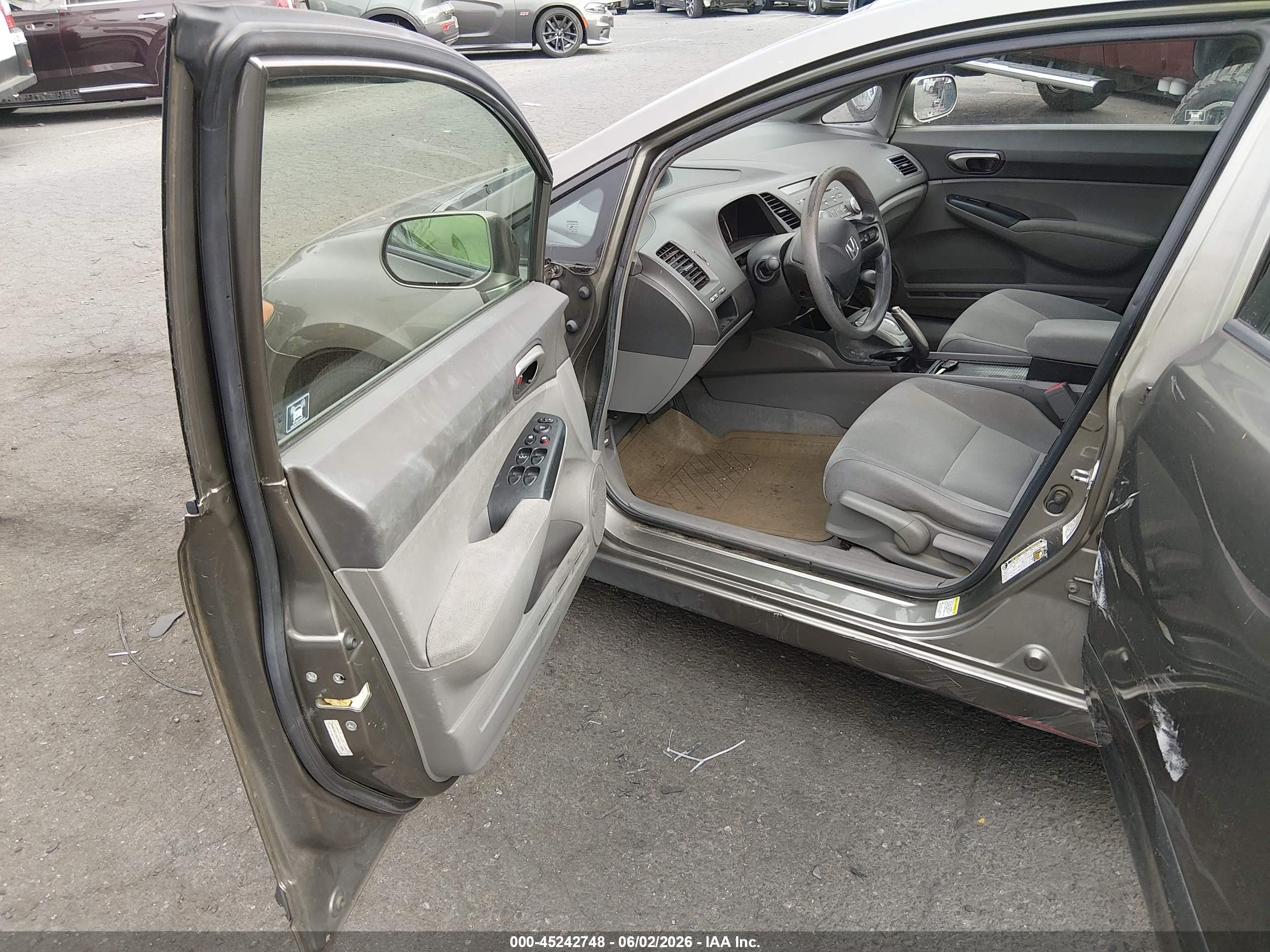 2007 Honda Civic Lx Gray vin: 2HGFA16527H311596