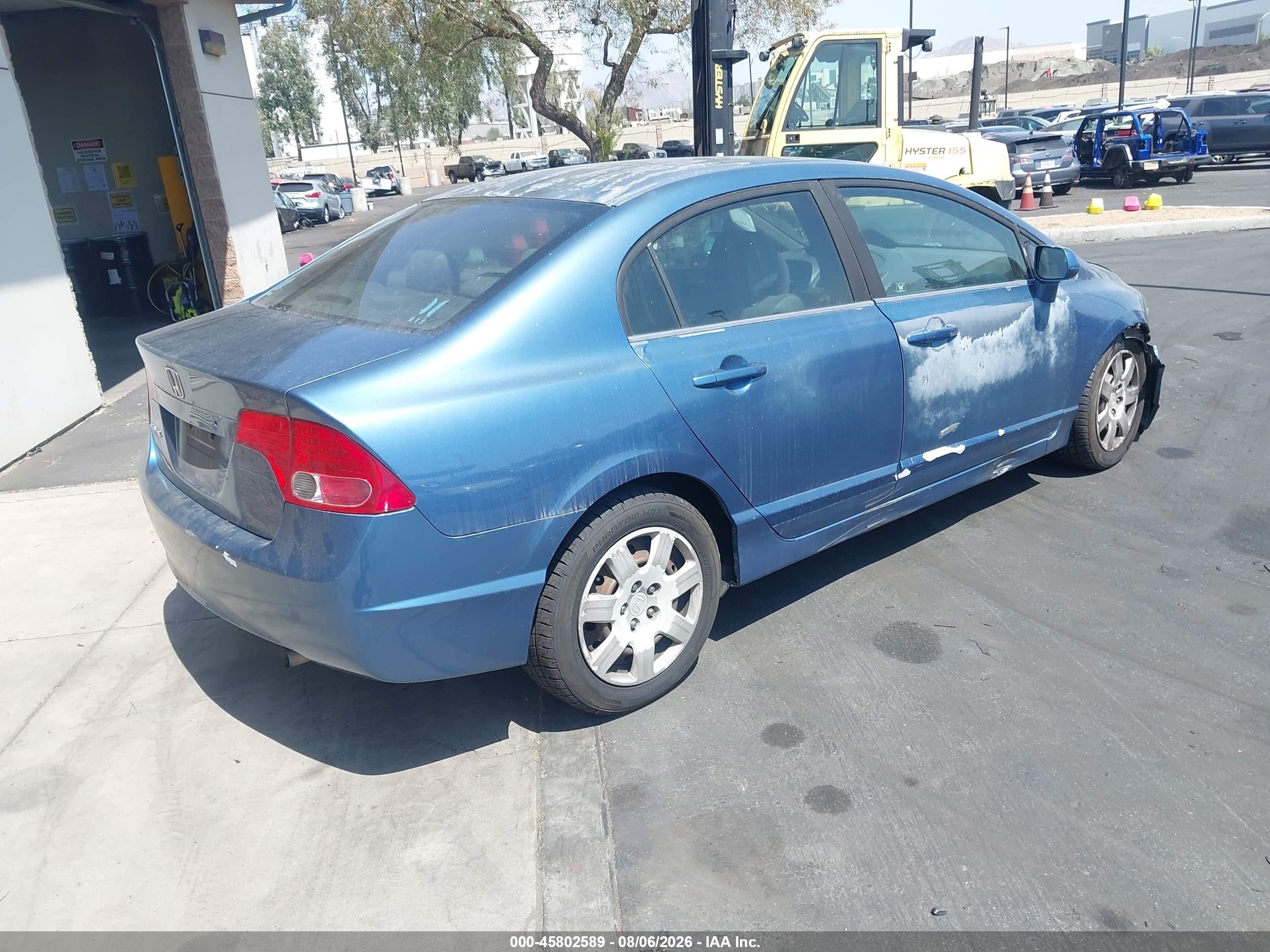 2007 Honda Civic Lx Blue vin: 2HGFA16527H512432