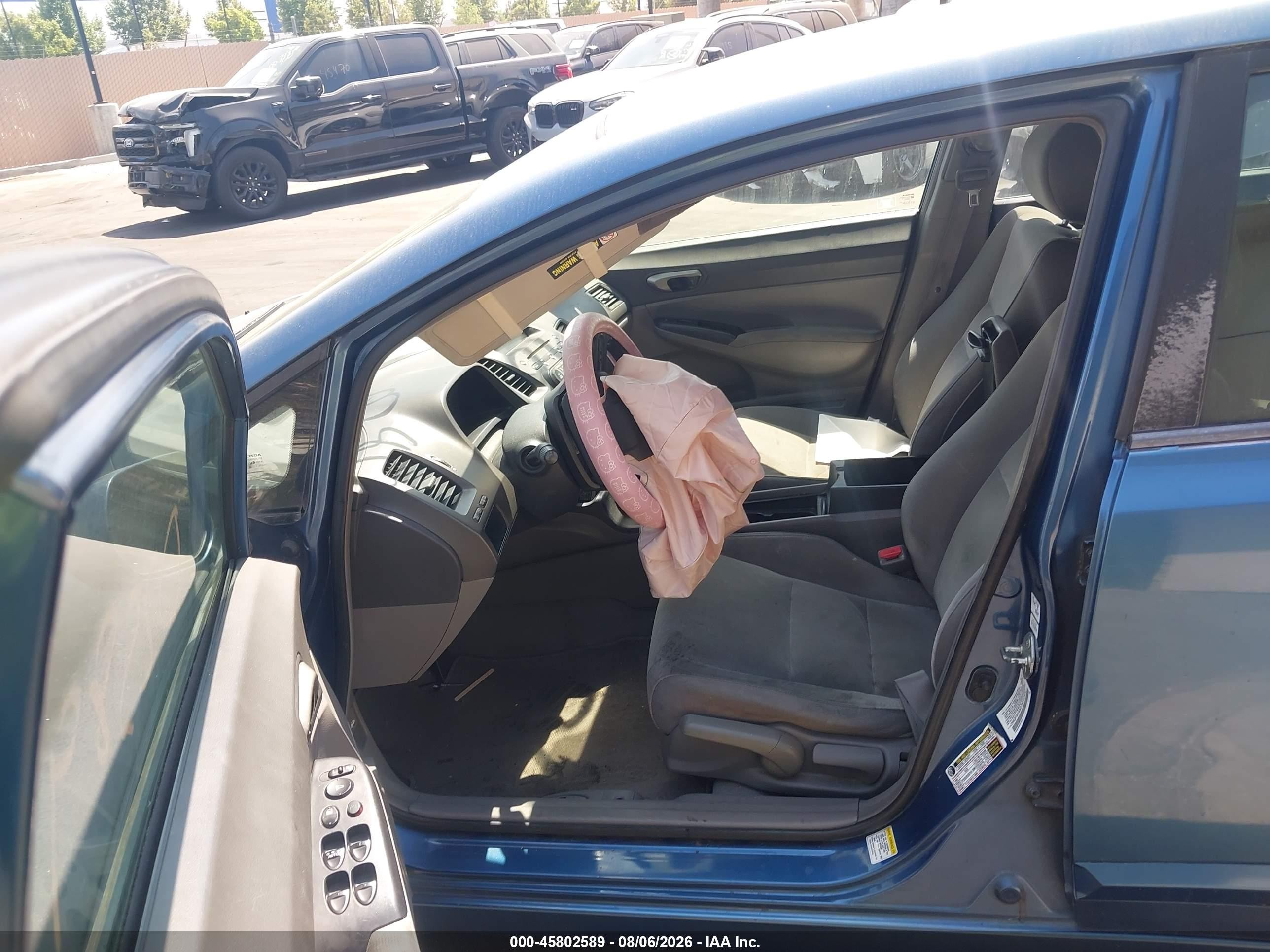 2007 Honda Civic Lx Blue vin: 2HGFA16527H512432