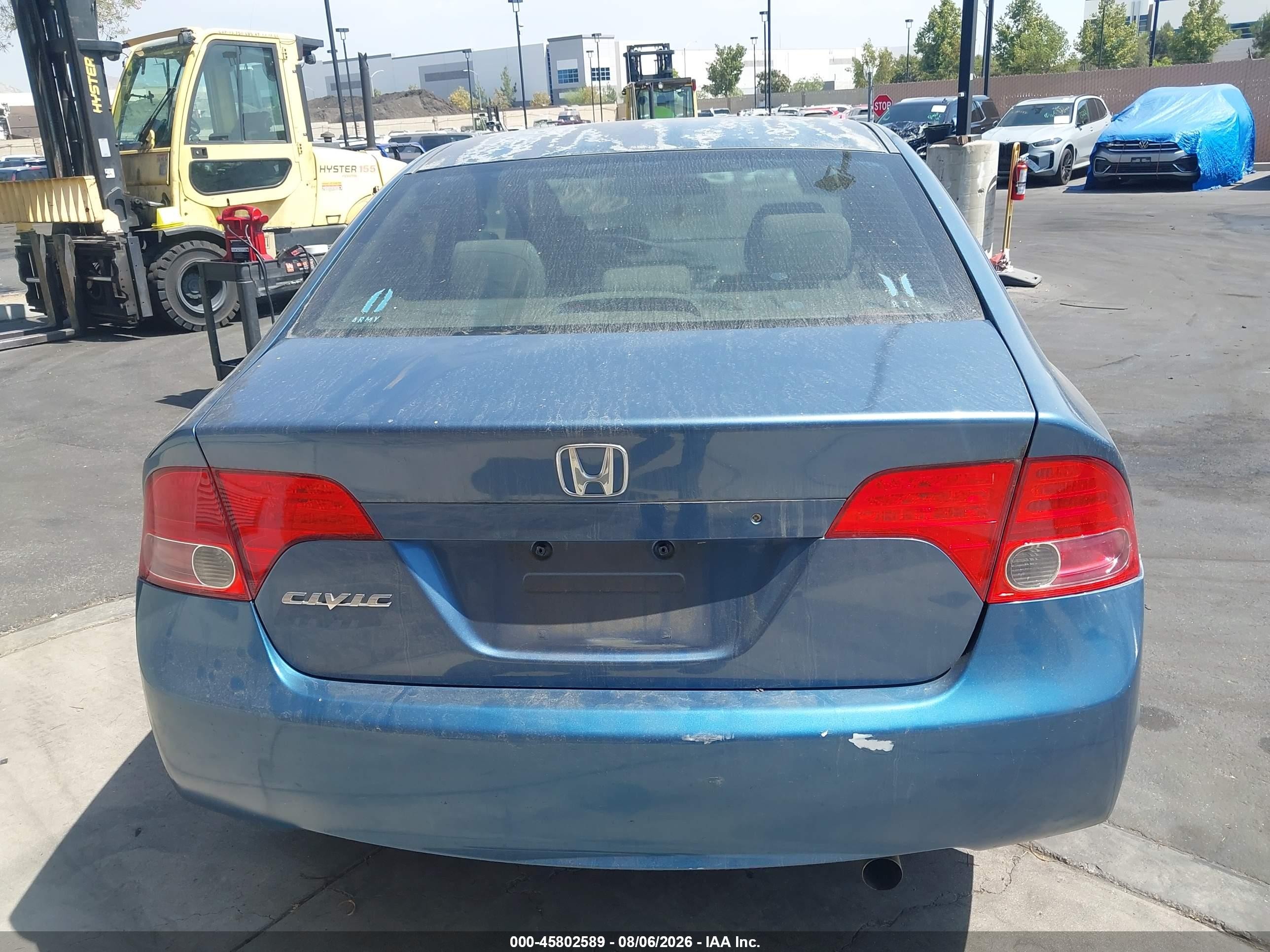 2007 Honda Civic Lx Blue vin: 2HGFA16527H512432