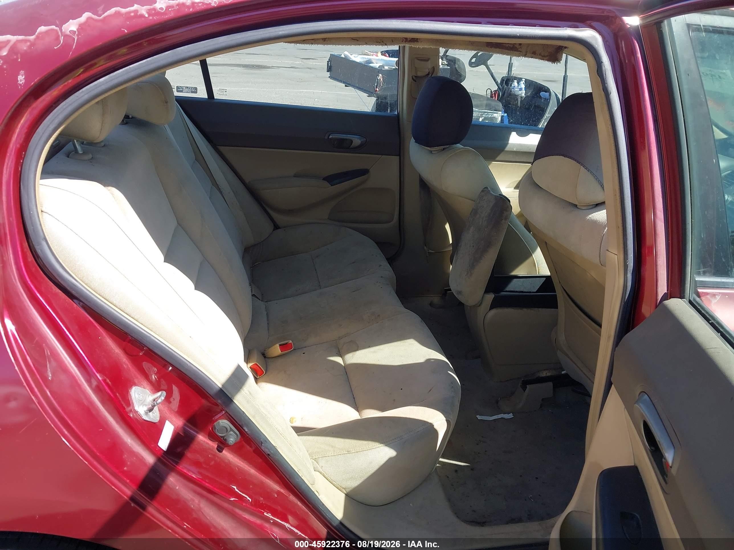 2007 Honda Civic Lx Бордовый vin: 2HGFA16527H513063