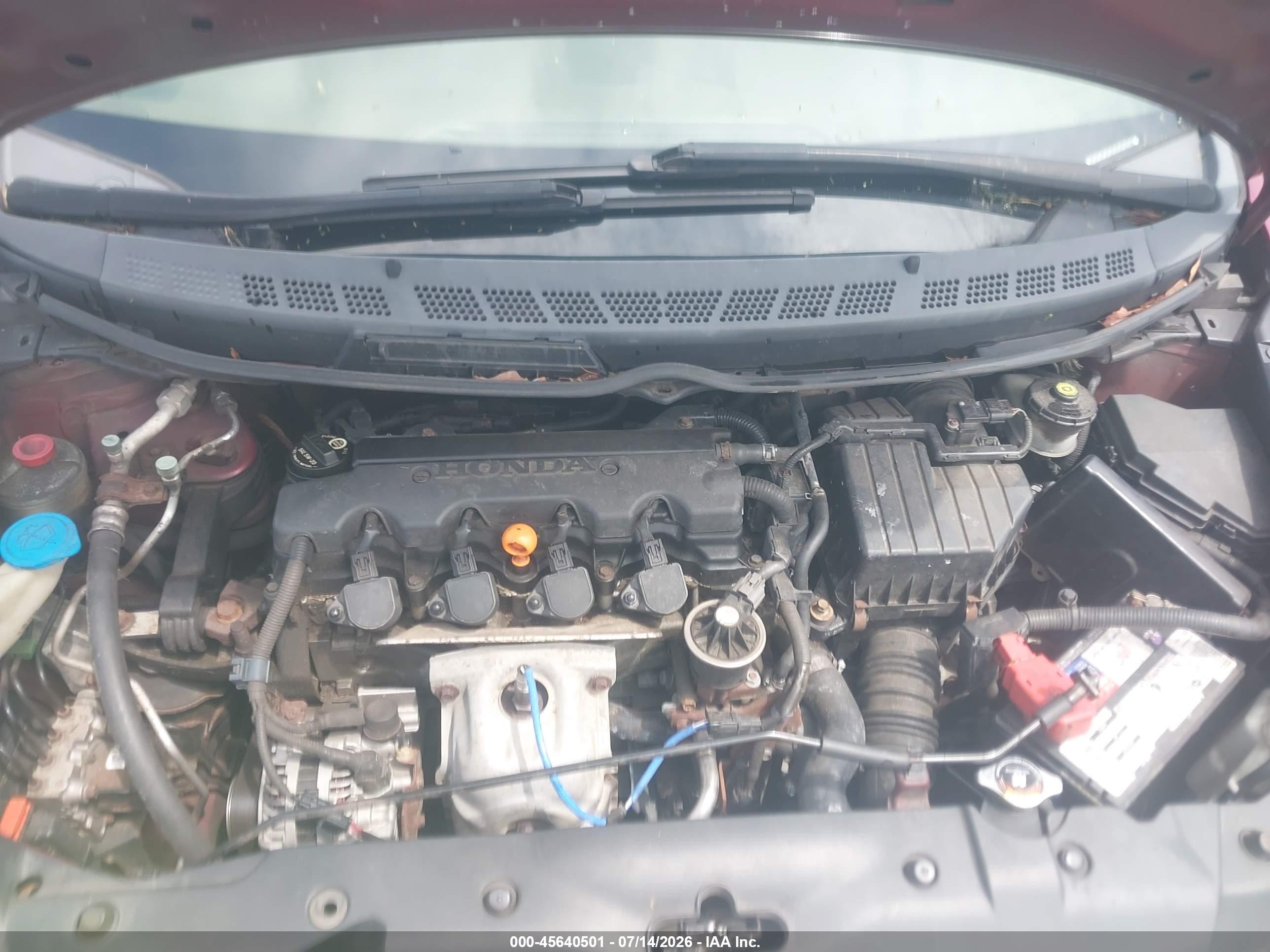 2007 Honda Civic Lx Red vin: 2HGFA16527H513824