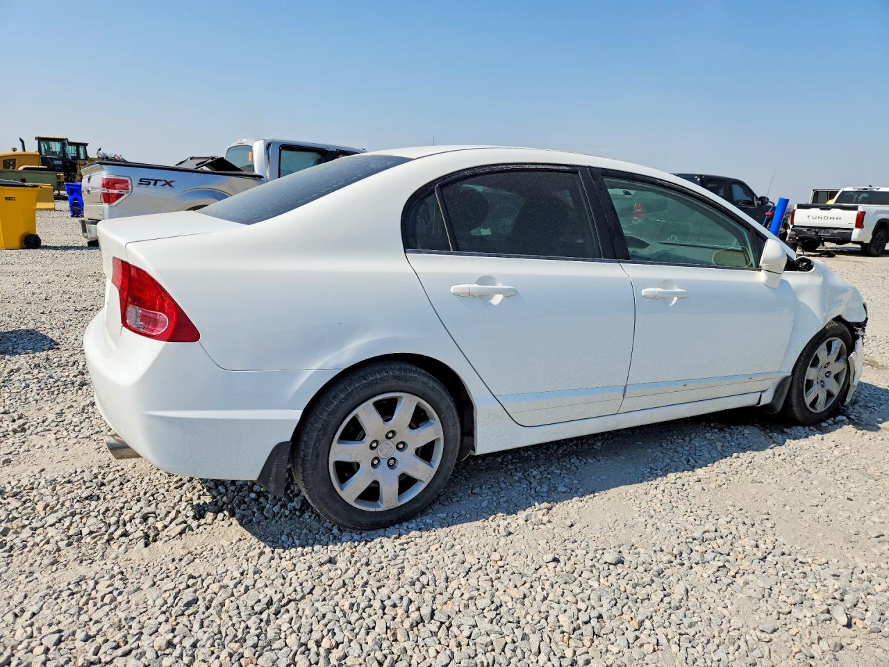 2008 Honda Civic Lx White vin: 2HGFA16528H331199
