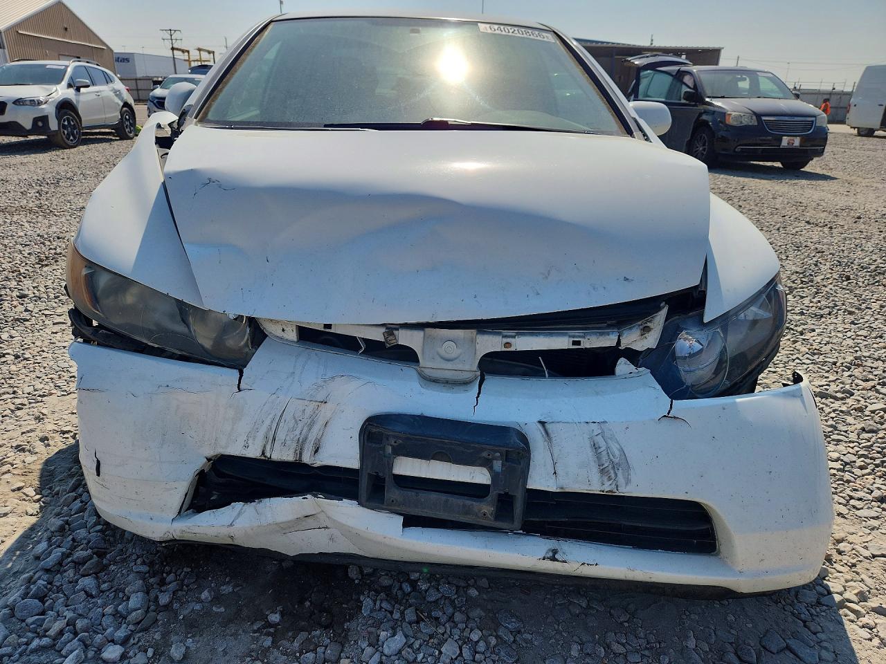 2008 Honda Civic Lx White vin: 2HGFA16528H331199
